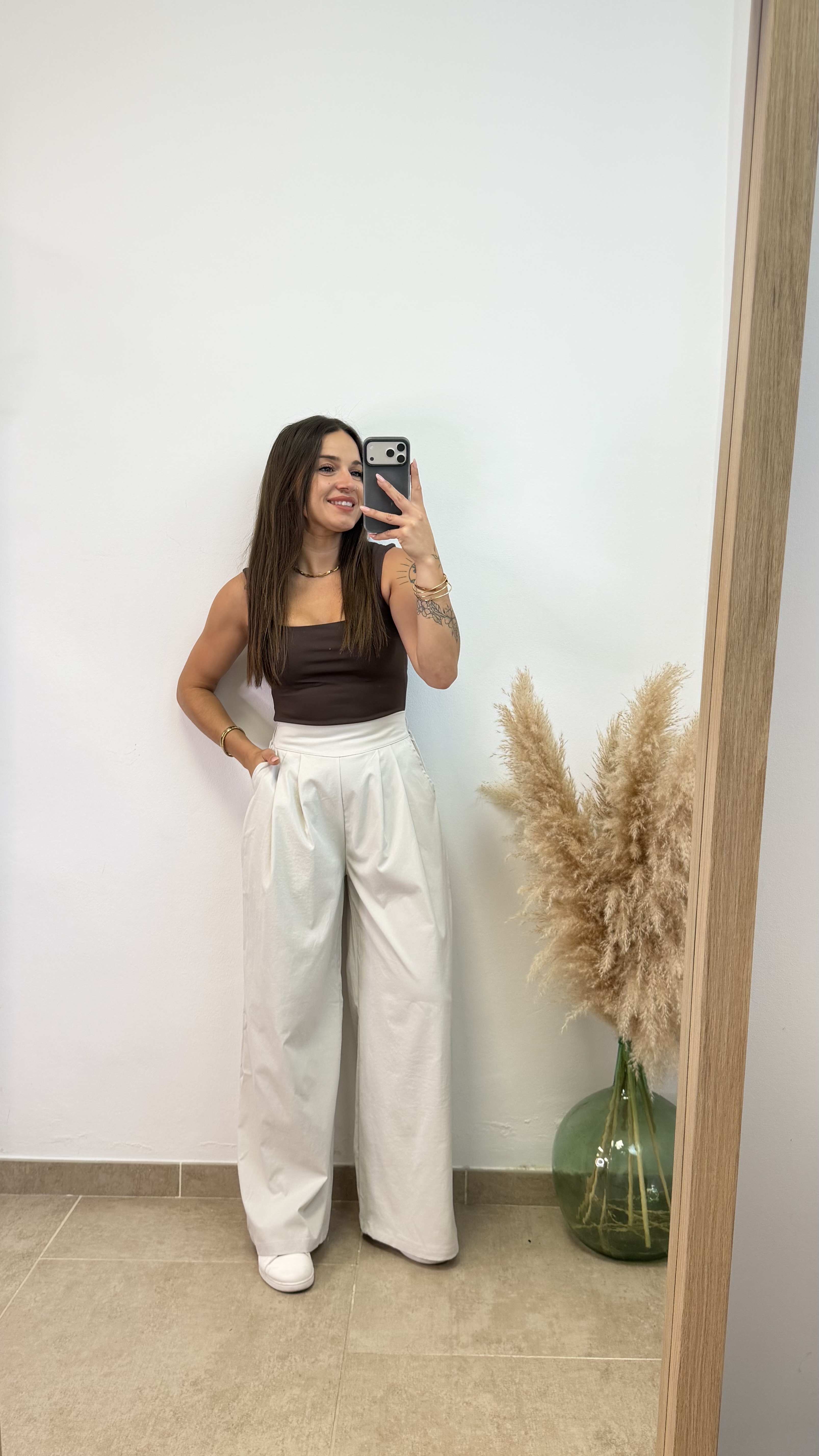 Pantalón palazo elástico - Imagen 9