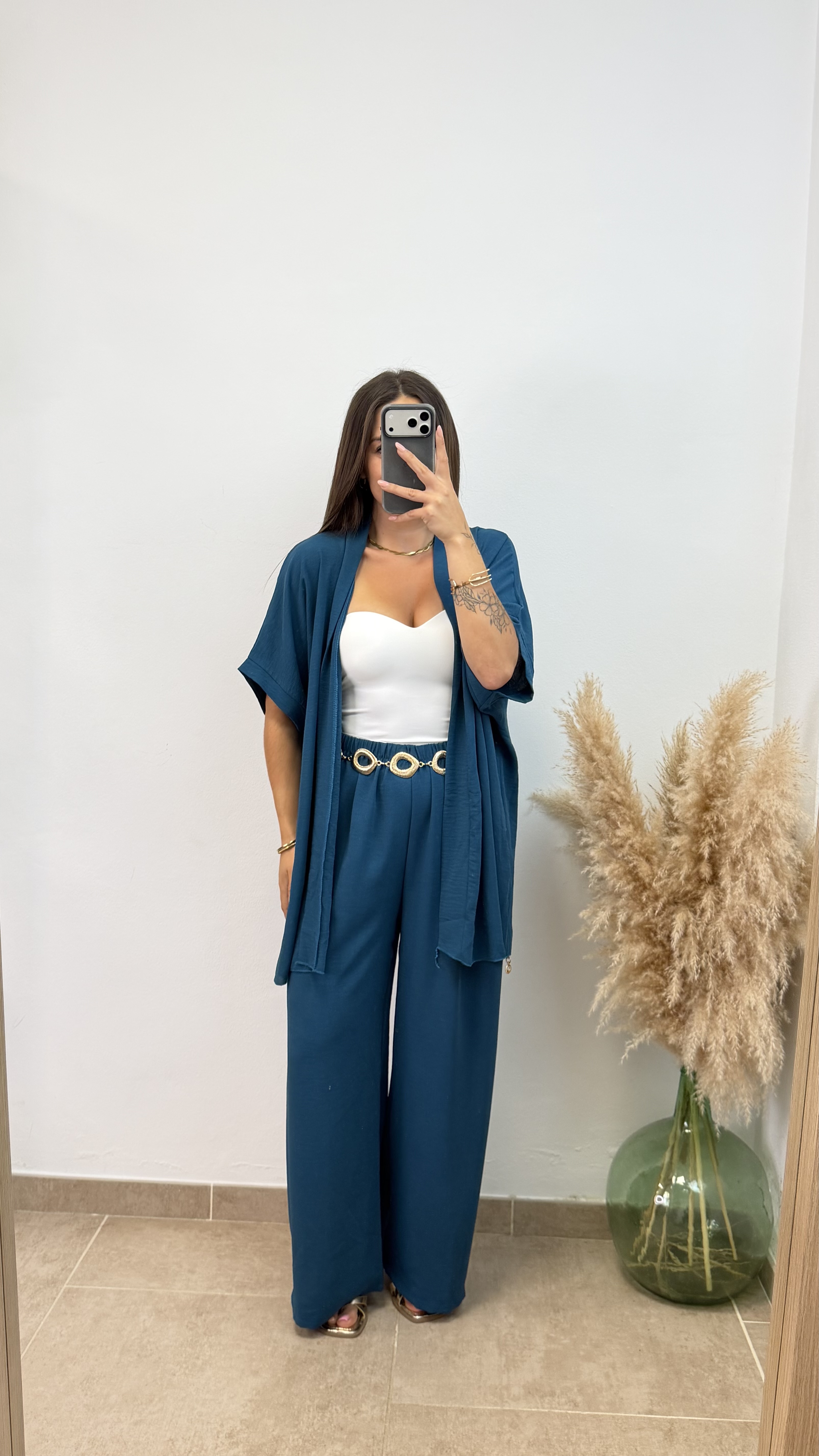Conjunto kimono - Azul pétroleo - Imagen 2