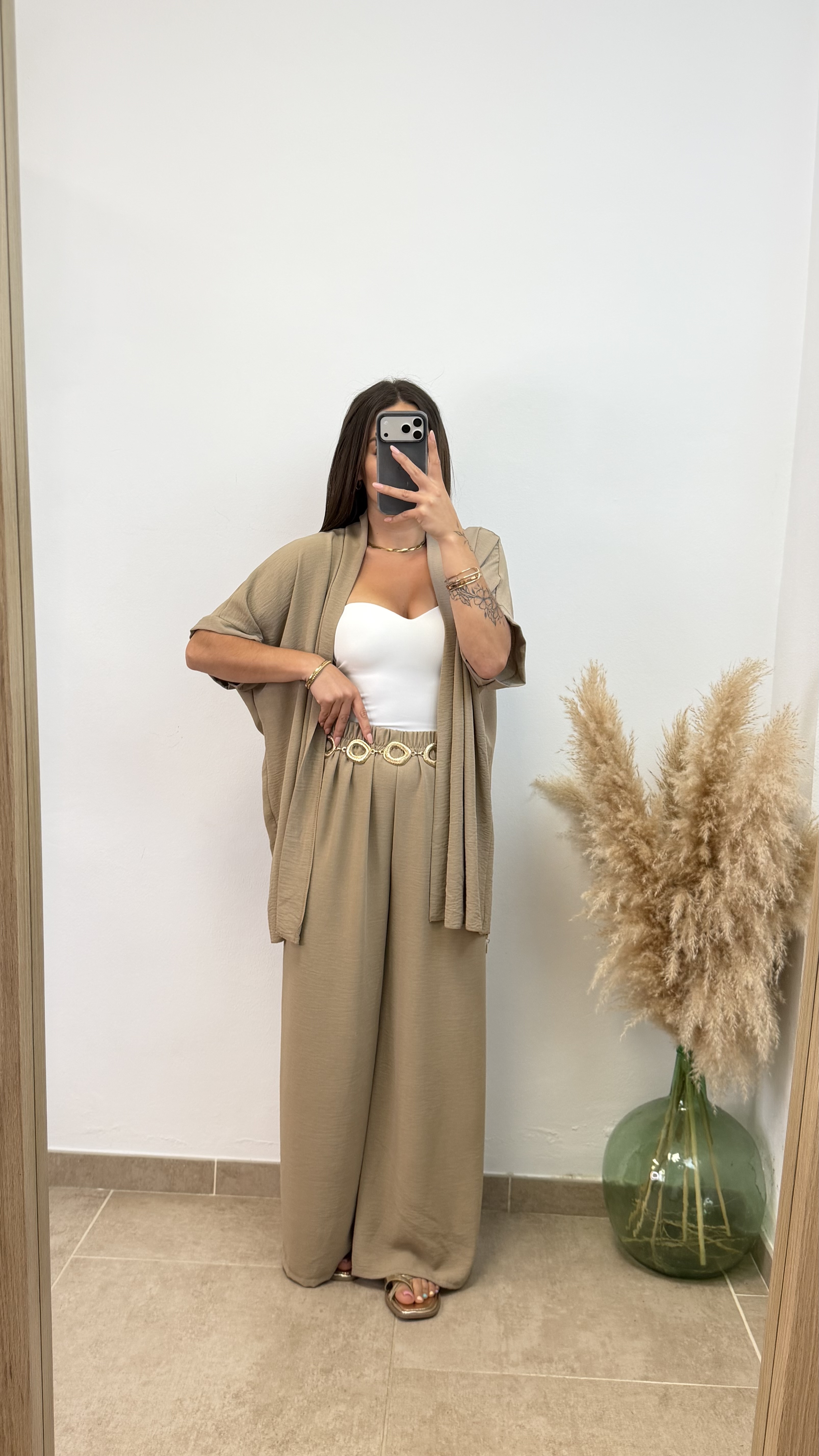 Conjunto kimono - Taupe