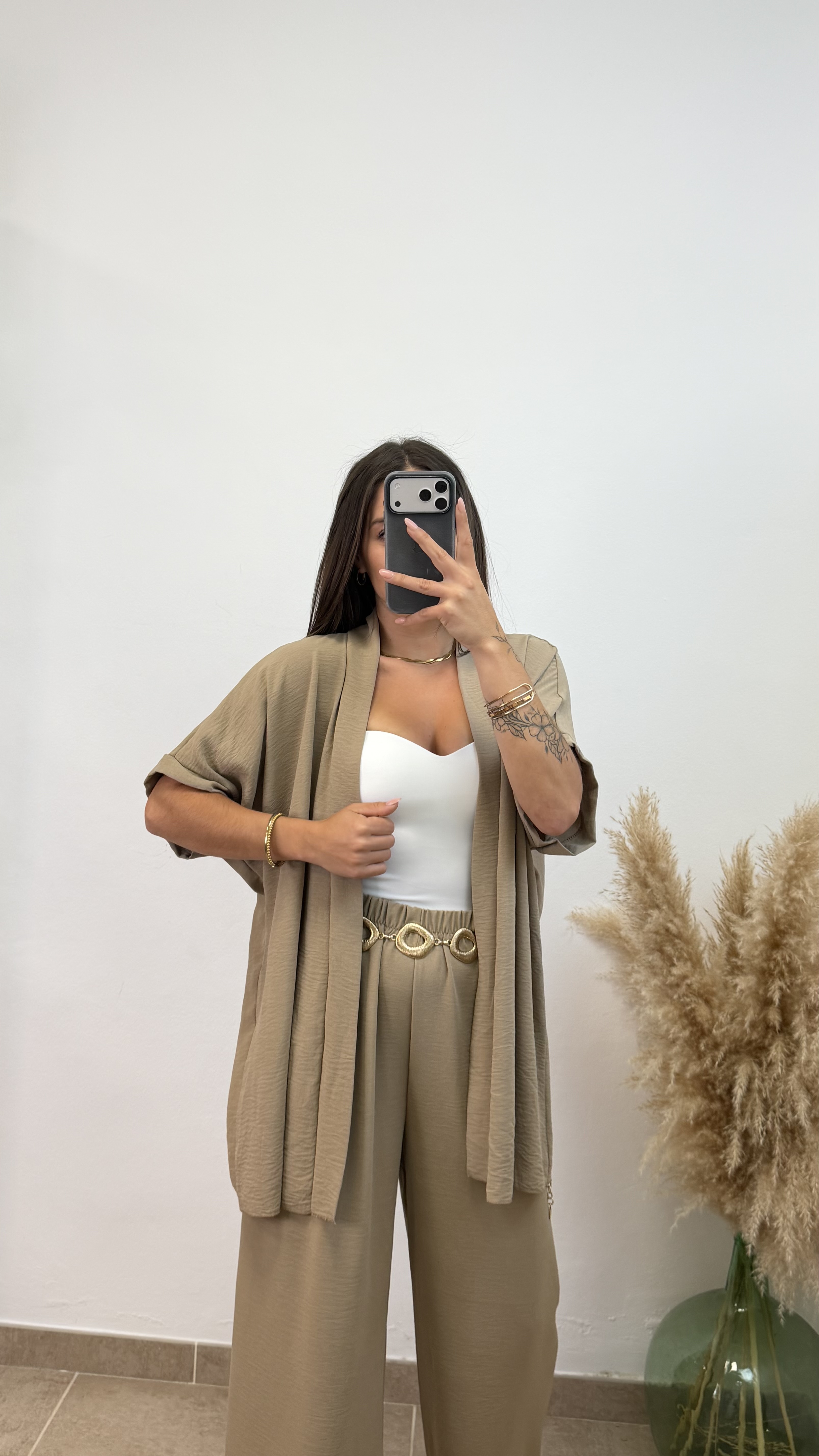 Conjunto kimono - Taupe - Imagen 3