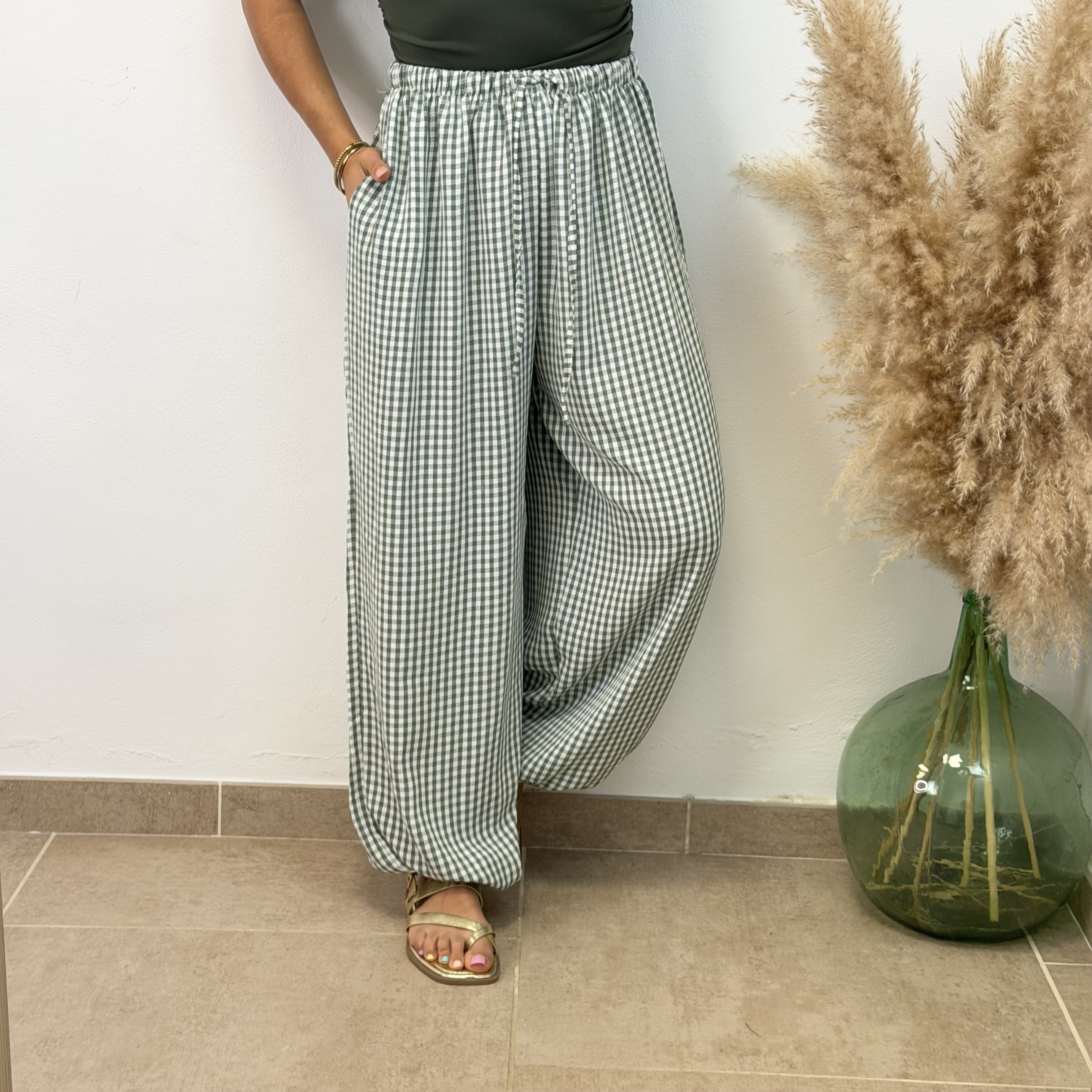 Pantalón globo vichi - Verde militar PREVENTA
