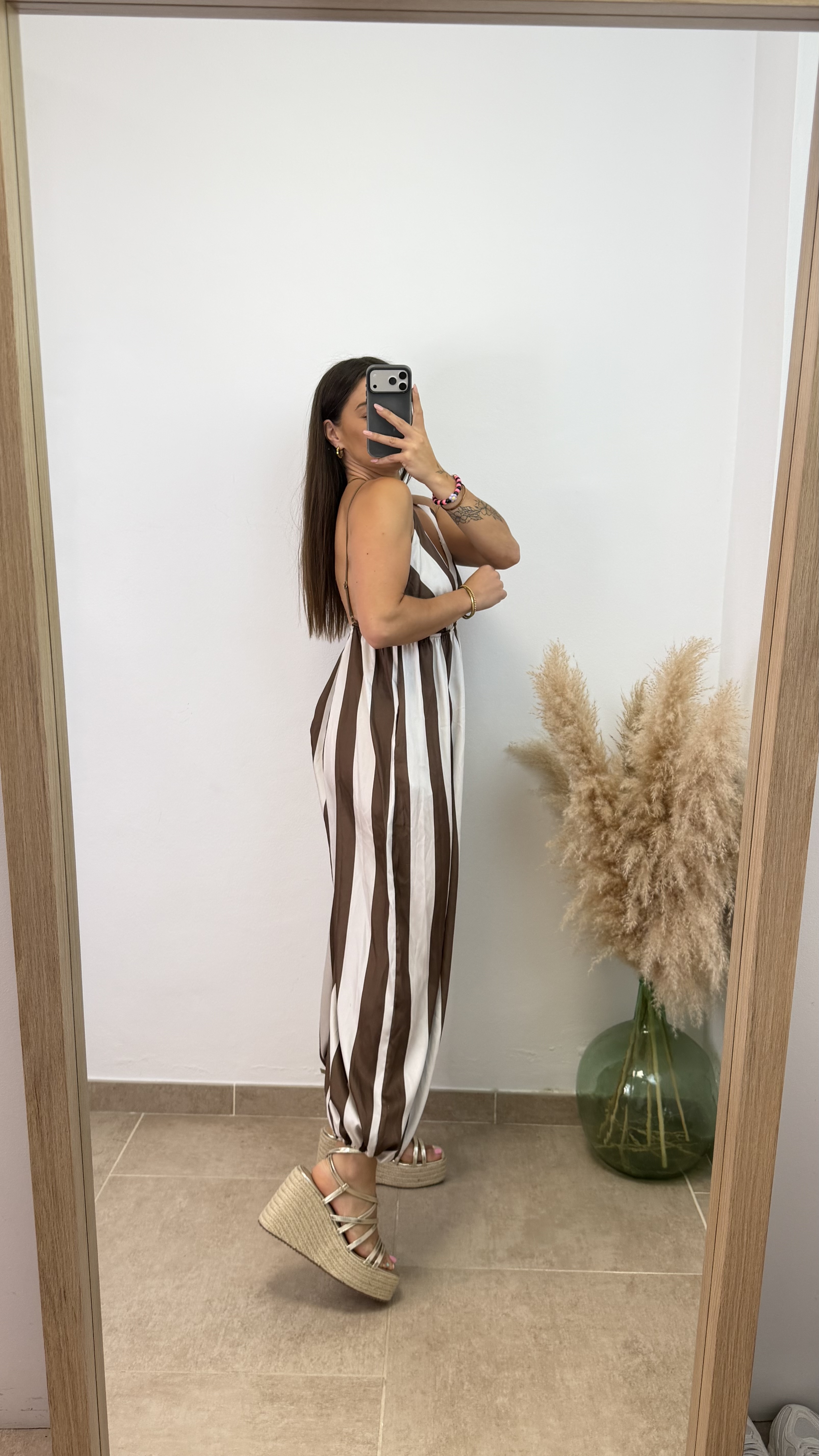 Mono rayas - Beige y chocolate - Imagen 2