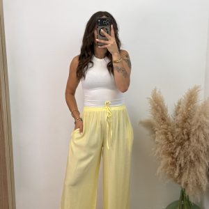 Alternative view of Pantalón recto - Amarillo