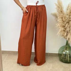 Pantalón recto - Teja