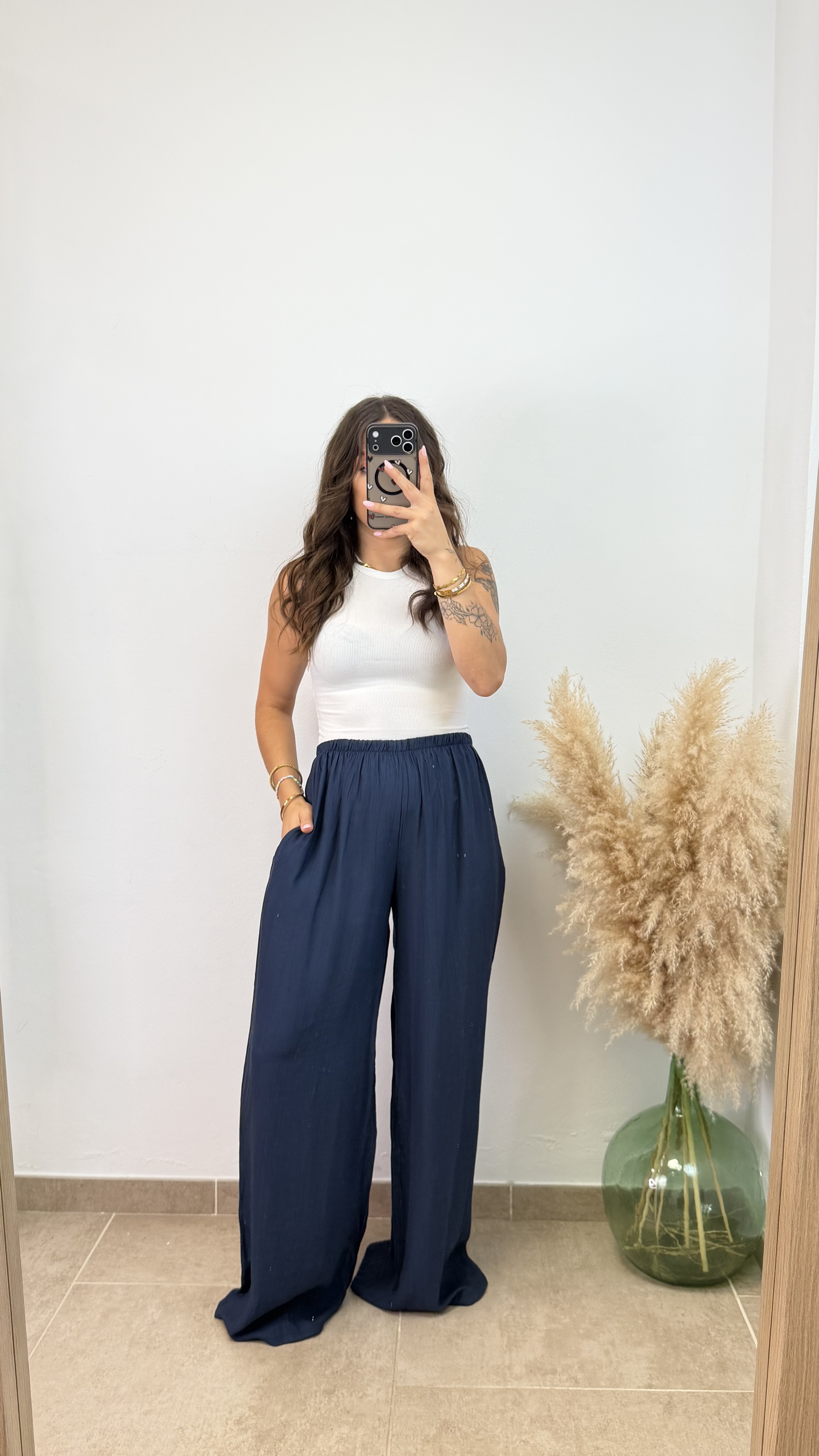 Pantalón recto - Azul marino - Imagen 2