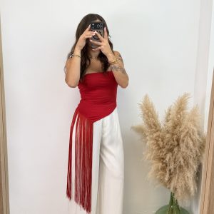 Top flecos - Rojo