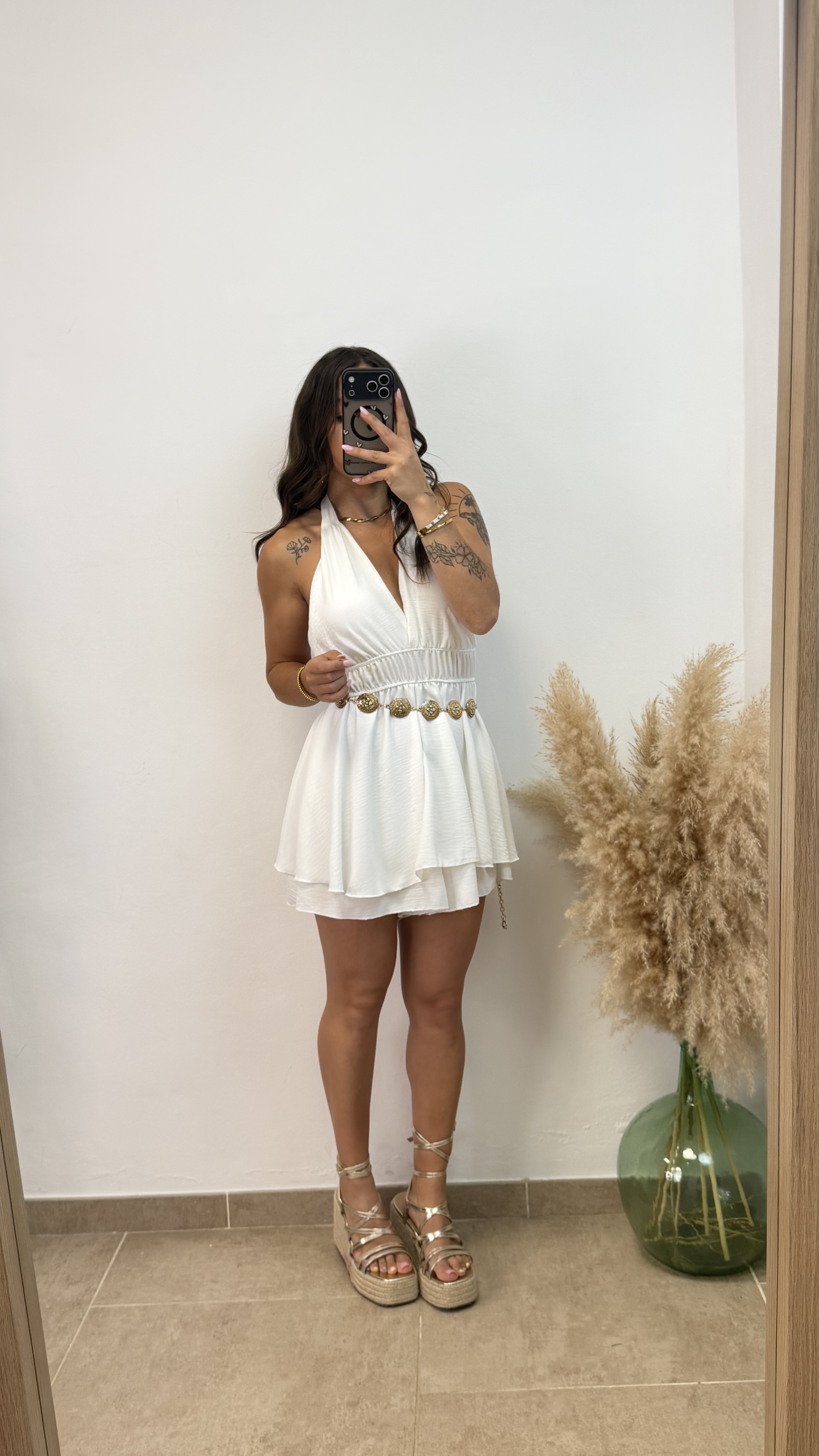 Mono efecto falda - Blanco - Imagen 2
