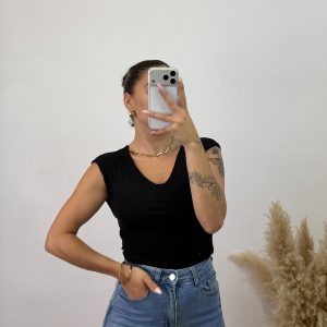 Camiseta manga corta efecto sujetador PREVENTA