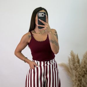 Camiseta básica encaje