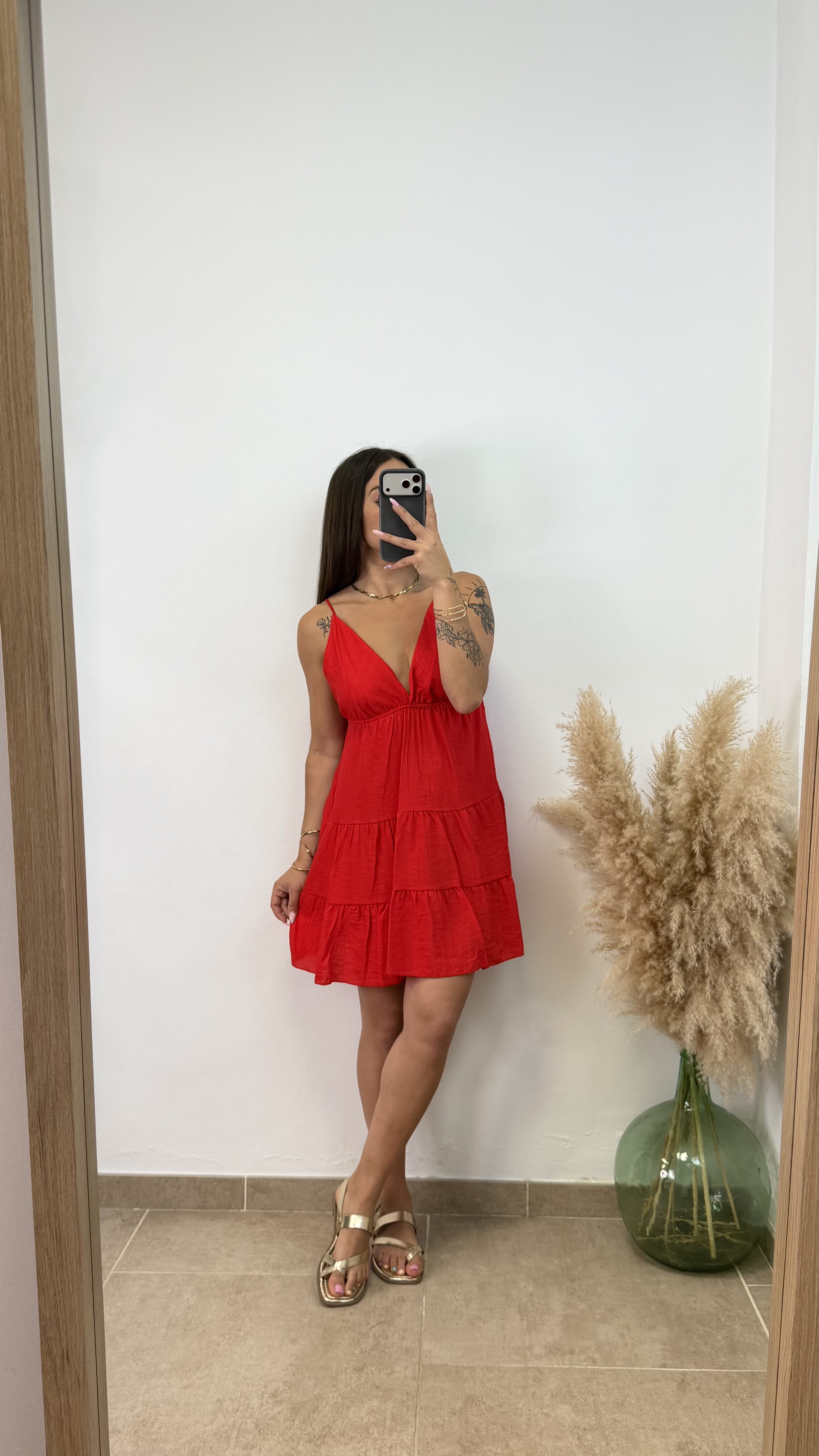 Vestido Betty corto - Rojo