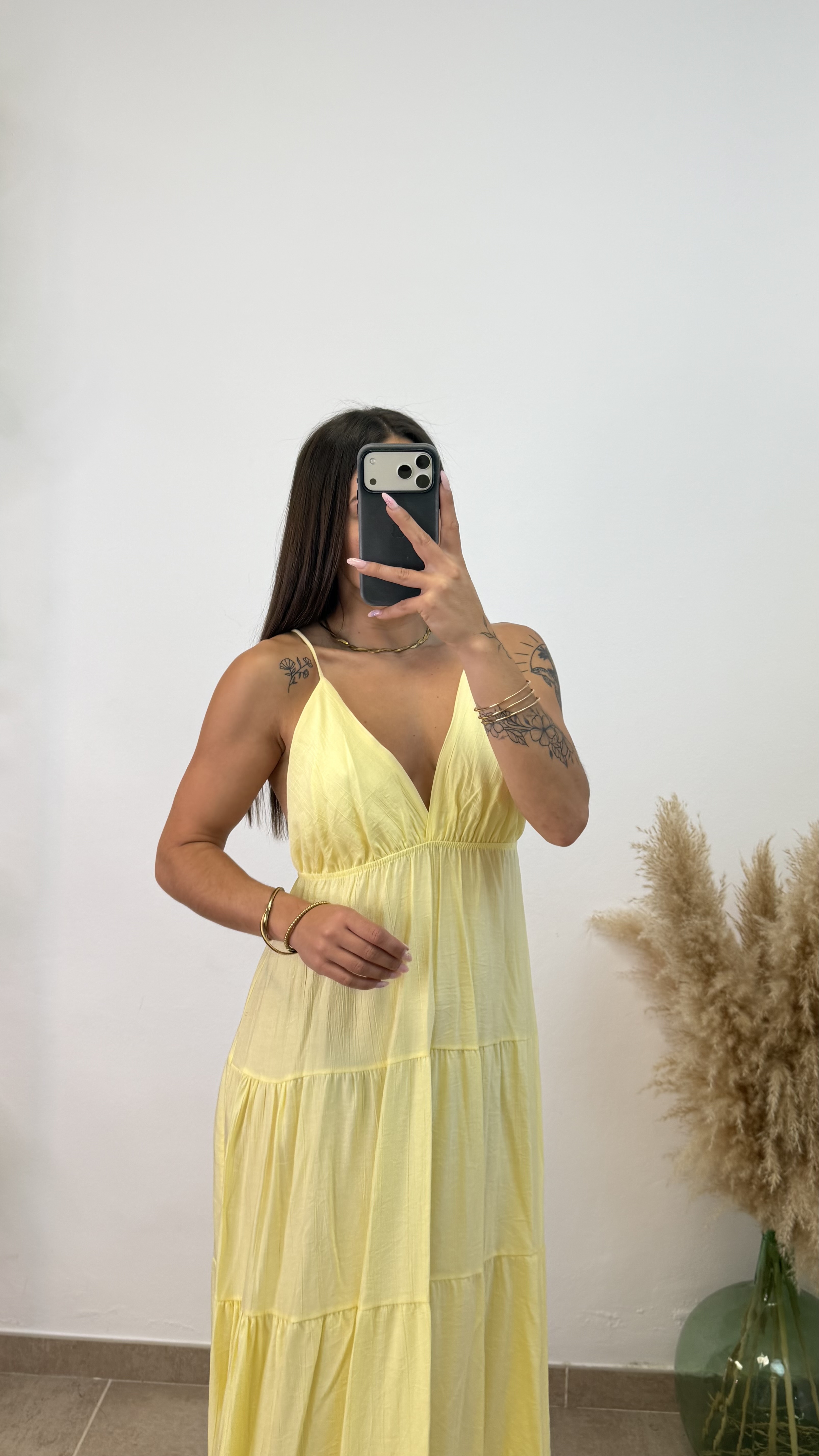 Vestido Betty largo - Amarillo - Imagen 3