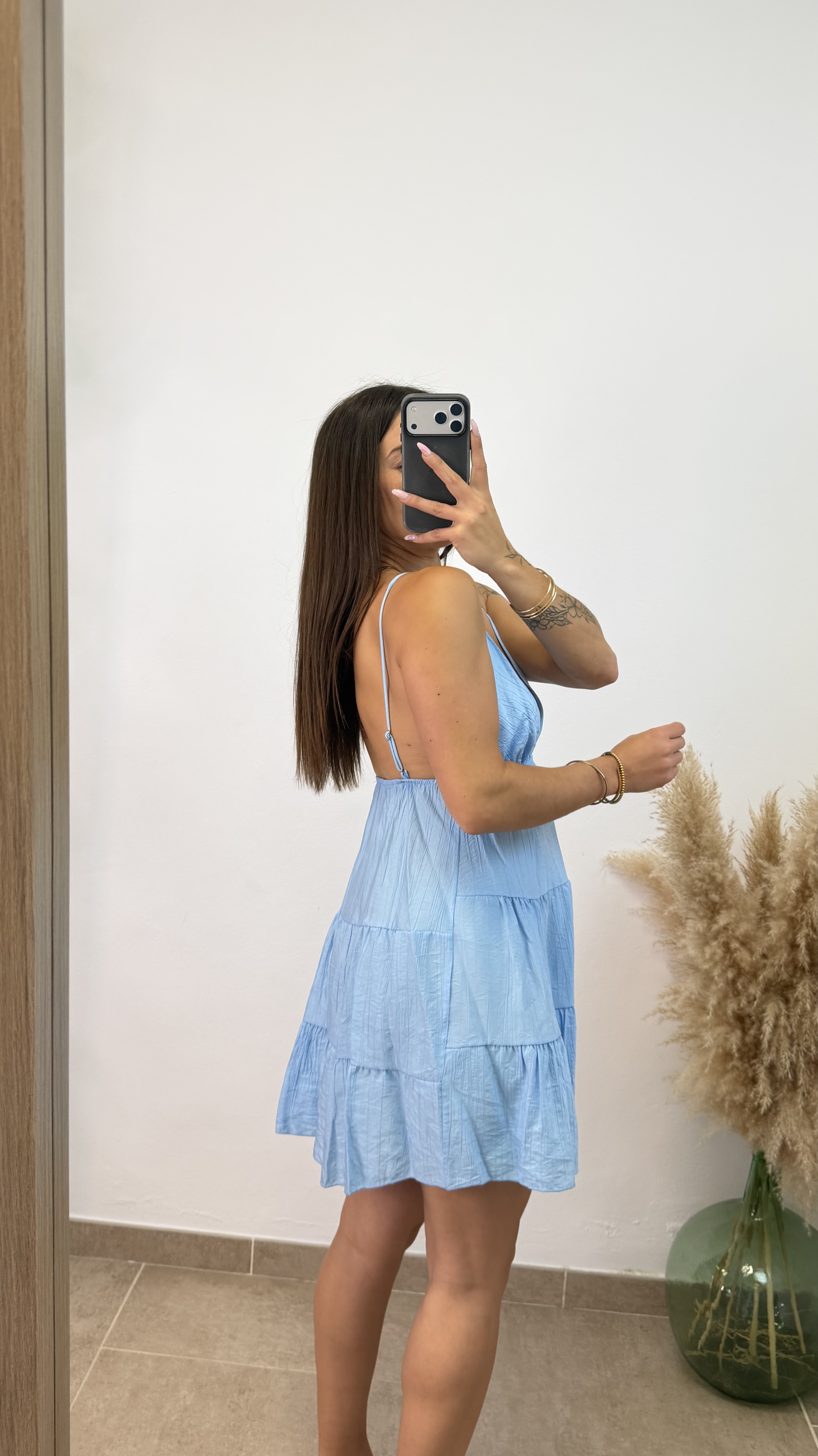 Vestido Betty corto - Celeste - Imagen 2