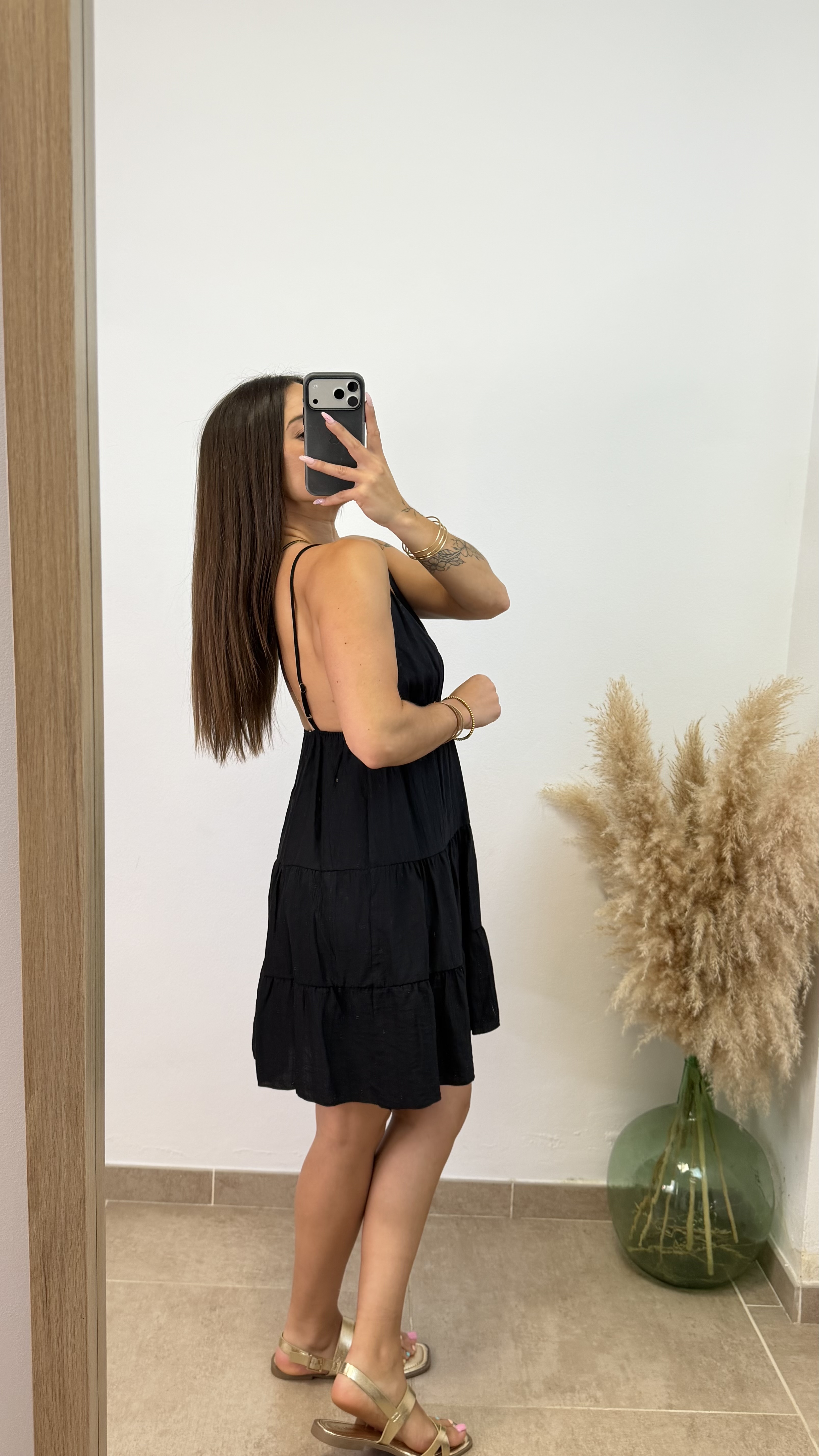 Vestido Betty corto - Negro - Imagen 2