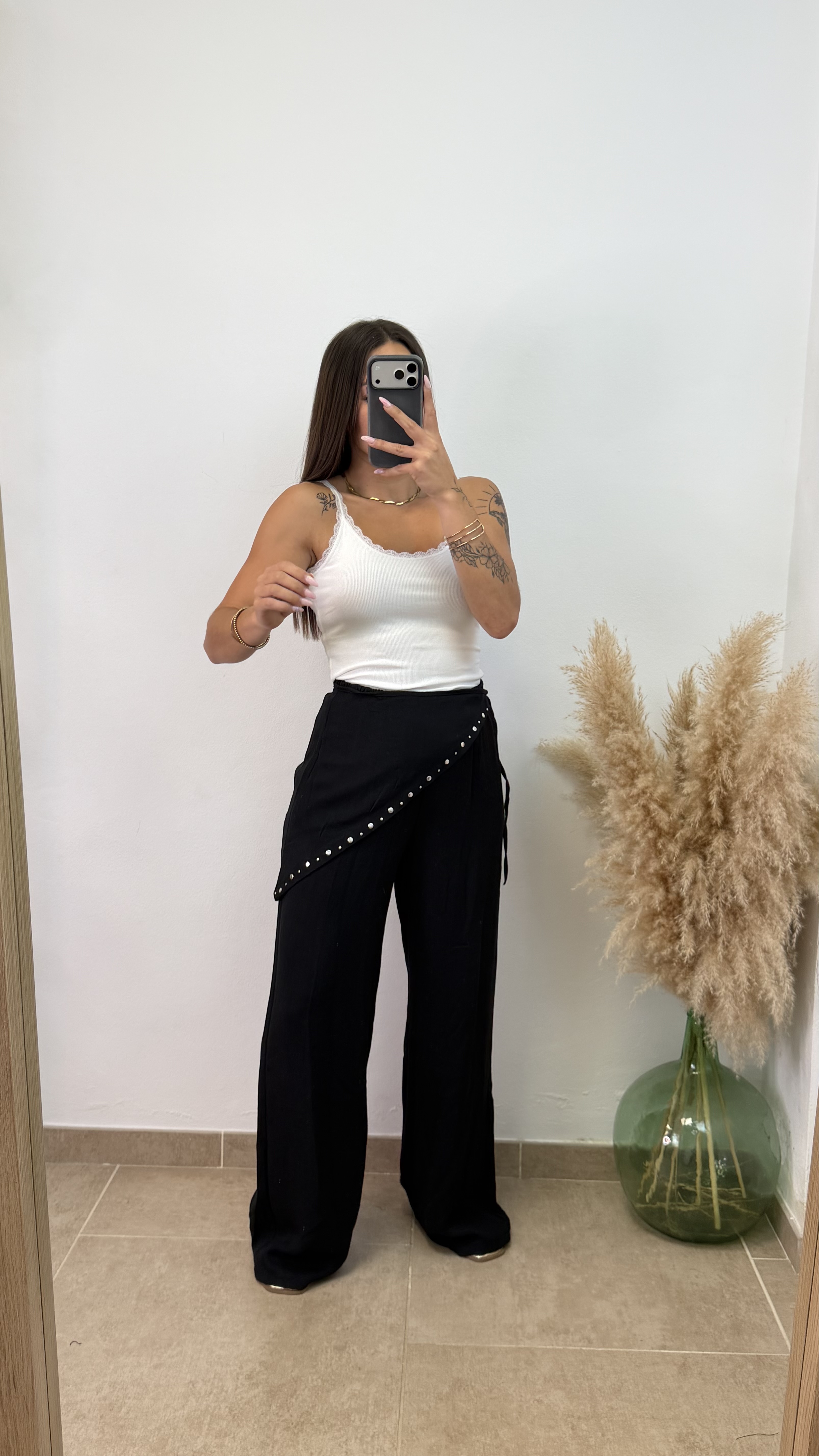 Pantalón pañuelo - Negro - Imagen 2