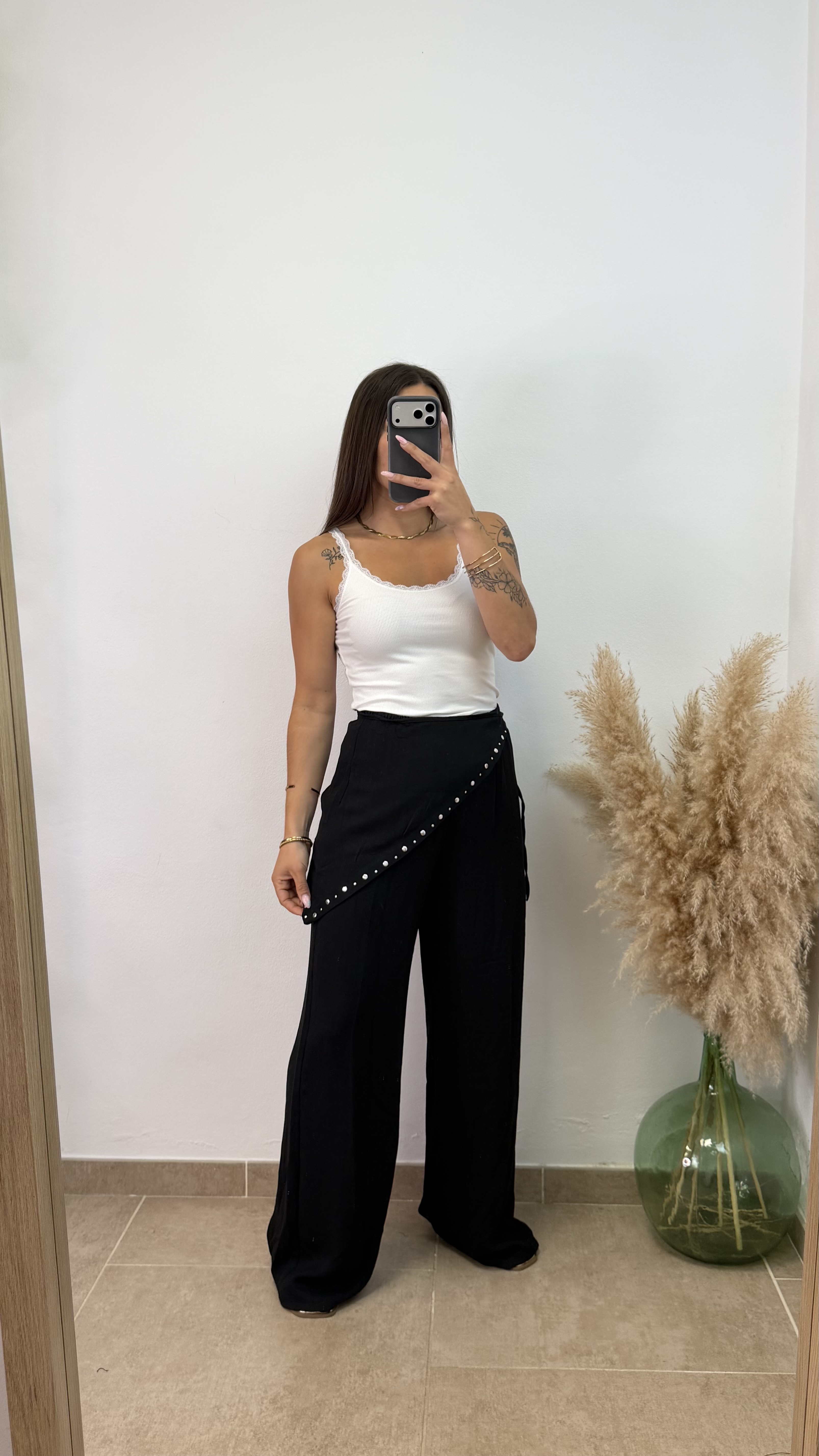 Pantalón pañuelo - Negro - Imagen 4