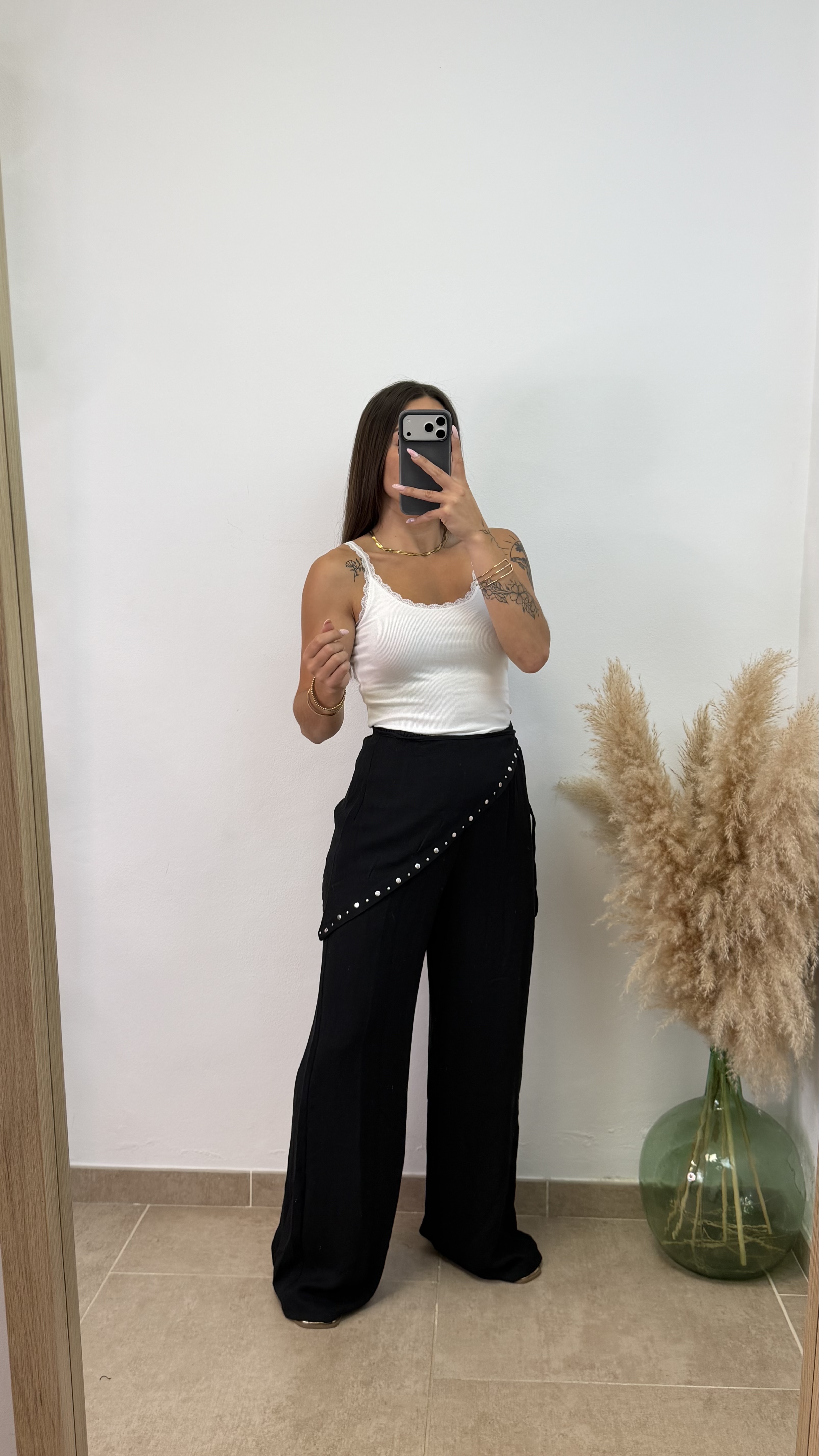Pantalón pañuelo - Negro - Imagen 3