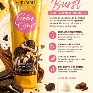 Loción Corporal Cookies Burst – Hidratación Dulce y Gourmand 250 ml
