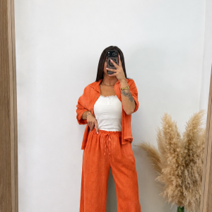 Sobrecamisa algodón - naranja