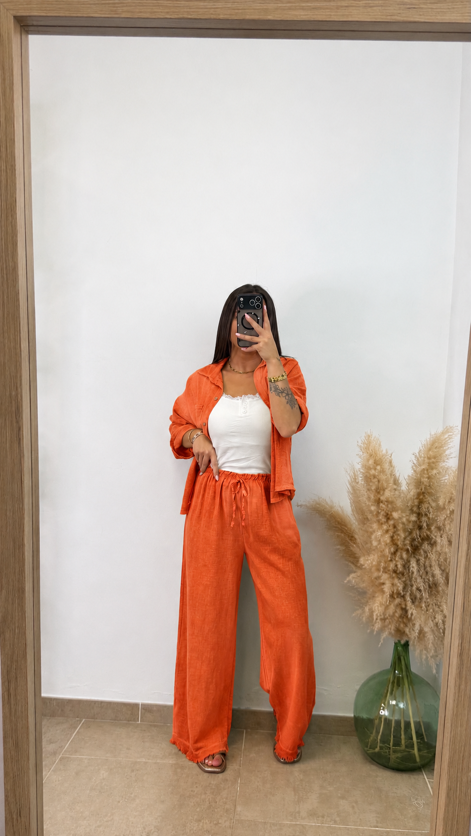 Sobrecamisa algodón - naranja