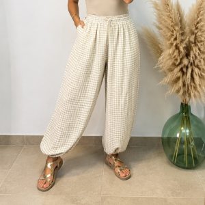 Pantalón globo vichi - Beige