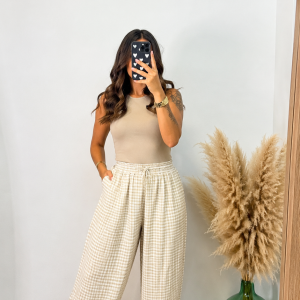 Alternative view of Pantalón globo vichi - Beige