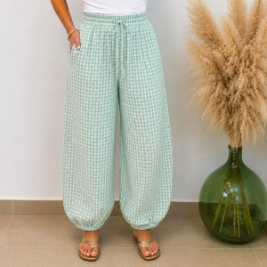 Pantalón globo vichi - Verde agua