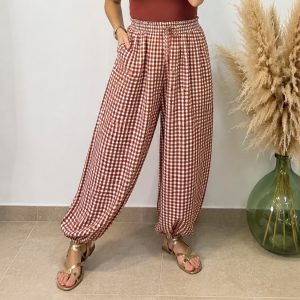Pantalón globo vichi - Teja