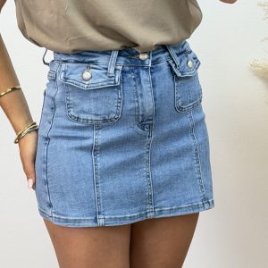 Falda Pantalón Bolsillo -  claro