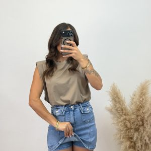 Alternative view of Falda Pantalón Bolsillo -  claro