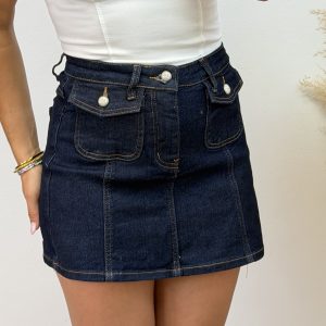 Falda Pantalón Bolsillo -  Oscura PREVENTA