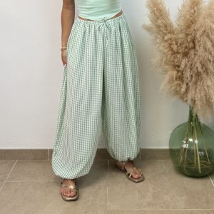 Pantalón globo vichi - Verde agua