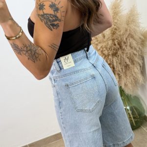 Pantalón vaquero bermuda - estrella culo