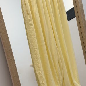 Alternative view of Pantalón lino con nudo - Amarillo