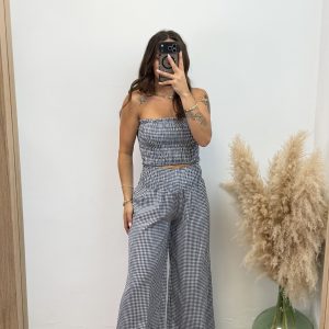 Conjunto tarifa vichy - Azul marino