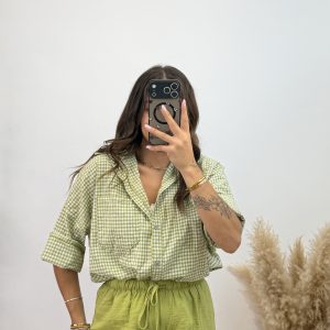 Camisa vichy - Verde manzana