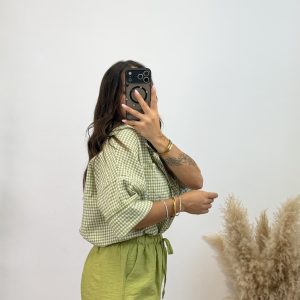 Alternative view of Camisa vichy - Verde manzana