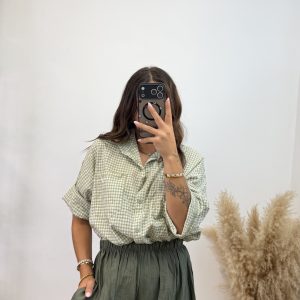 Alternative view of Camisa vichy - Verde militar