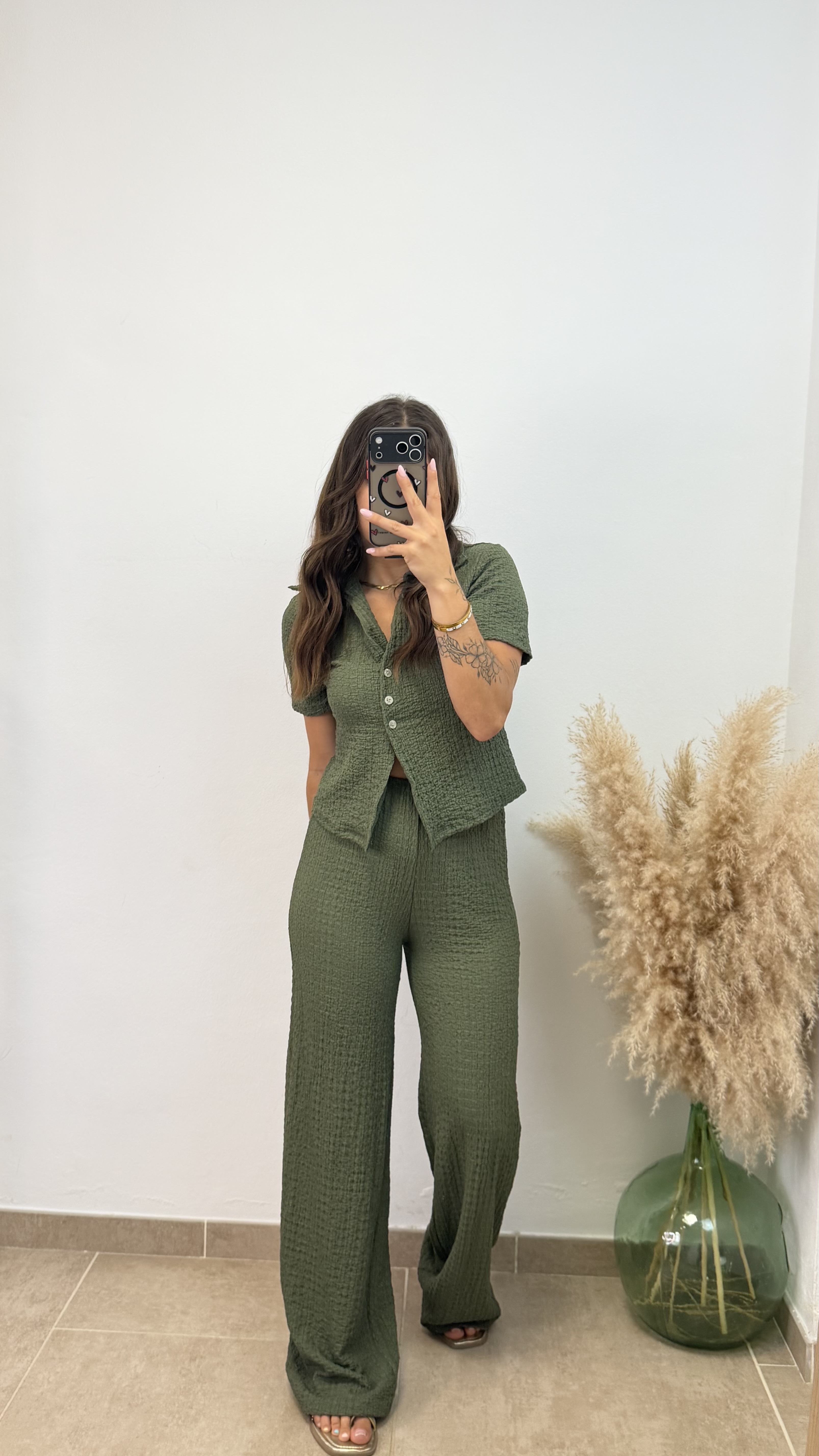 Conjunto rugoso zara - Verde militar