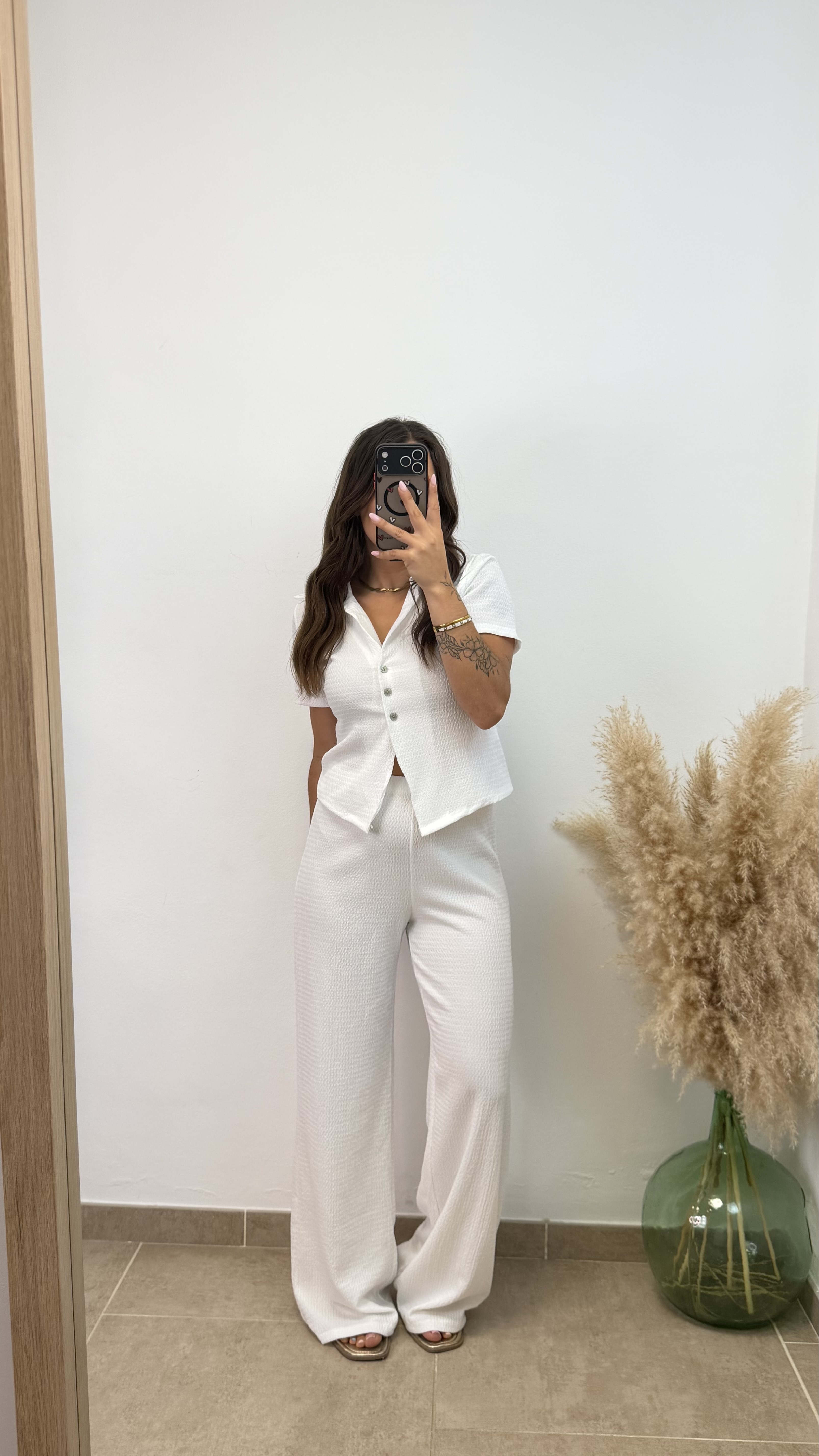 Conjunto rugoso zara - Blanco