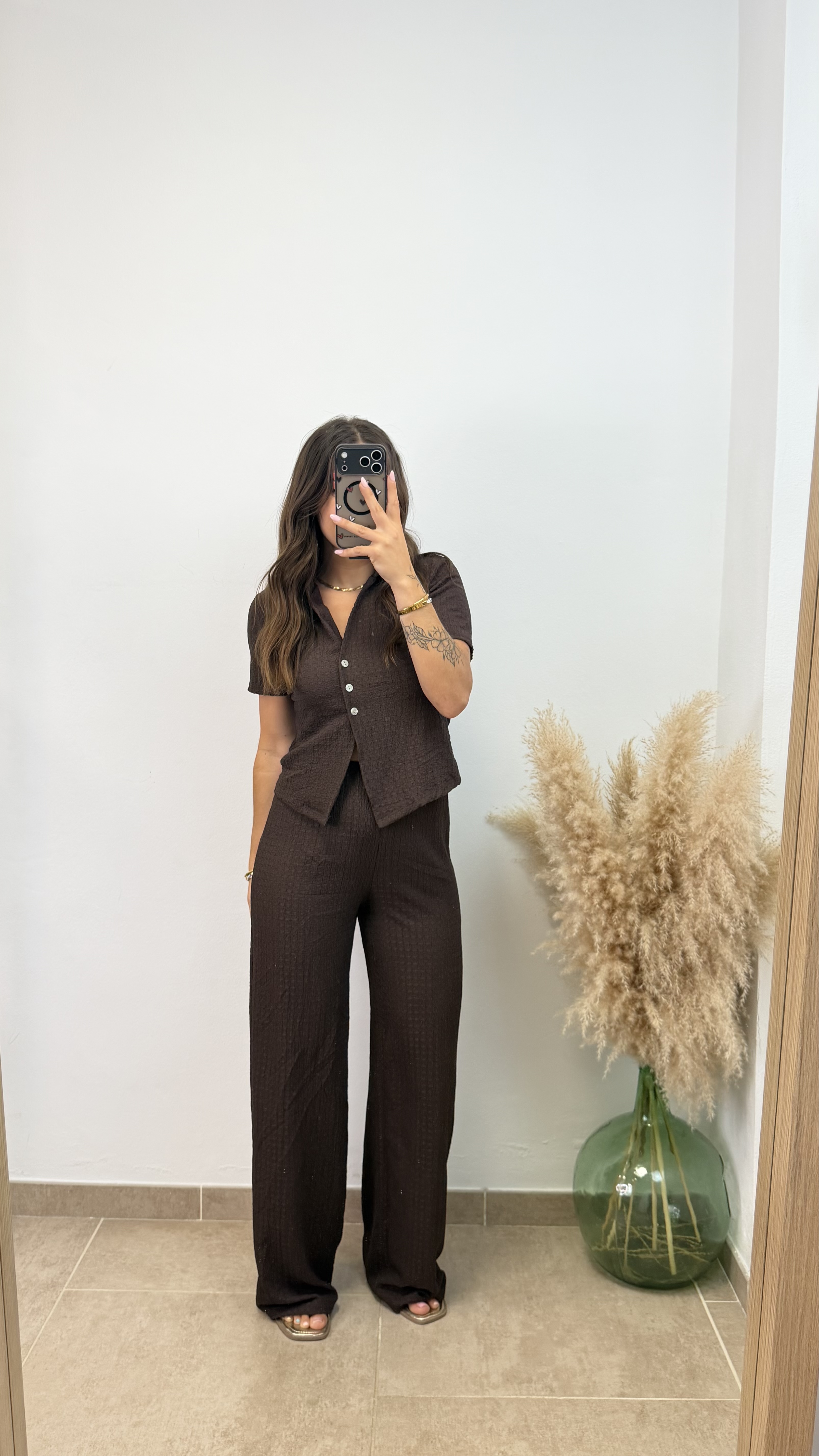 Conjunto rugoso zara - Chocolate