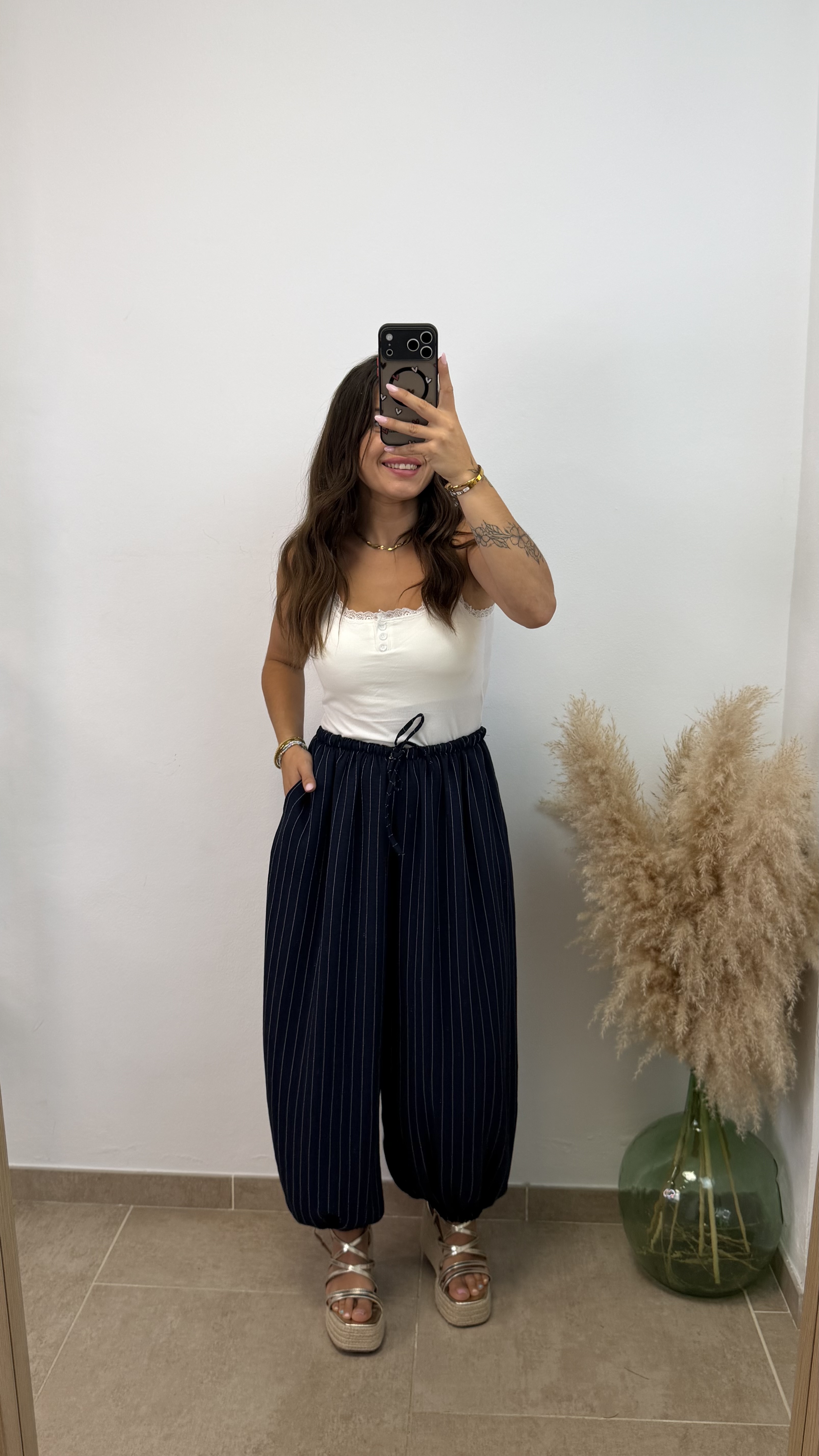 Pantalón puño raya diplomática - Azul marino - Imagen 3