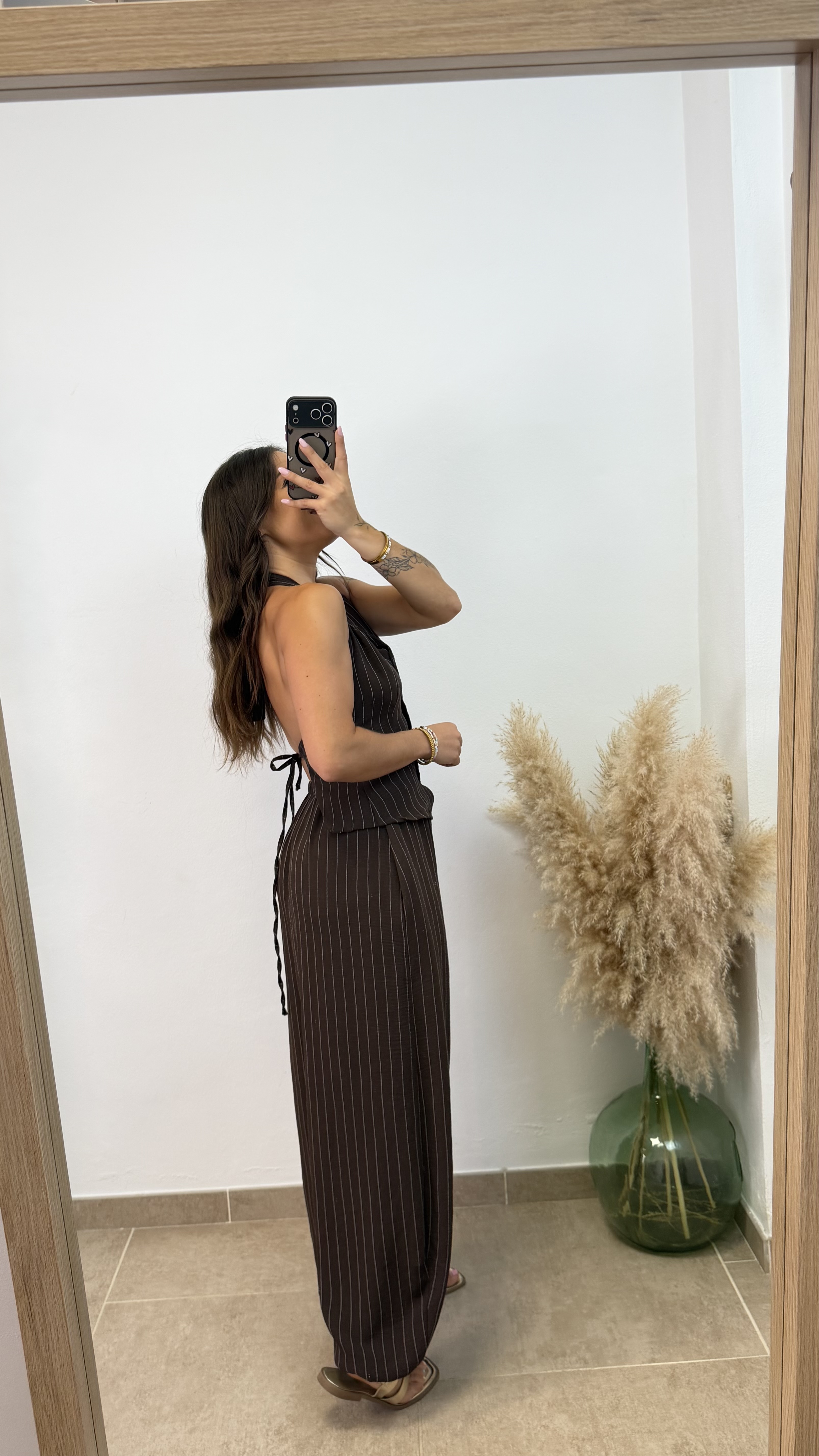 Conjunto puño raya diplomática - Chocolate - Imagen 6