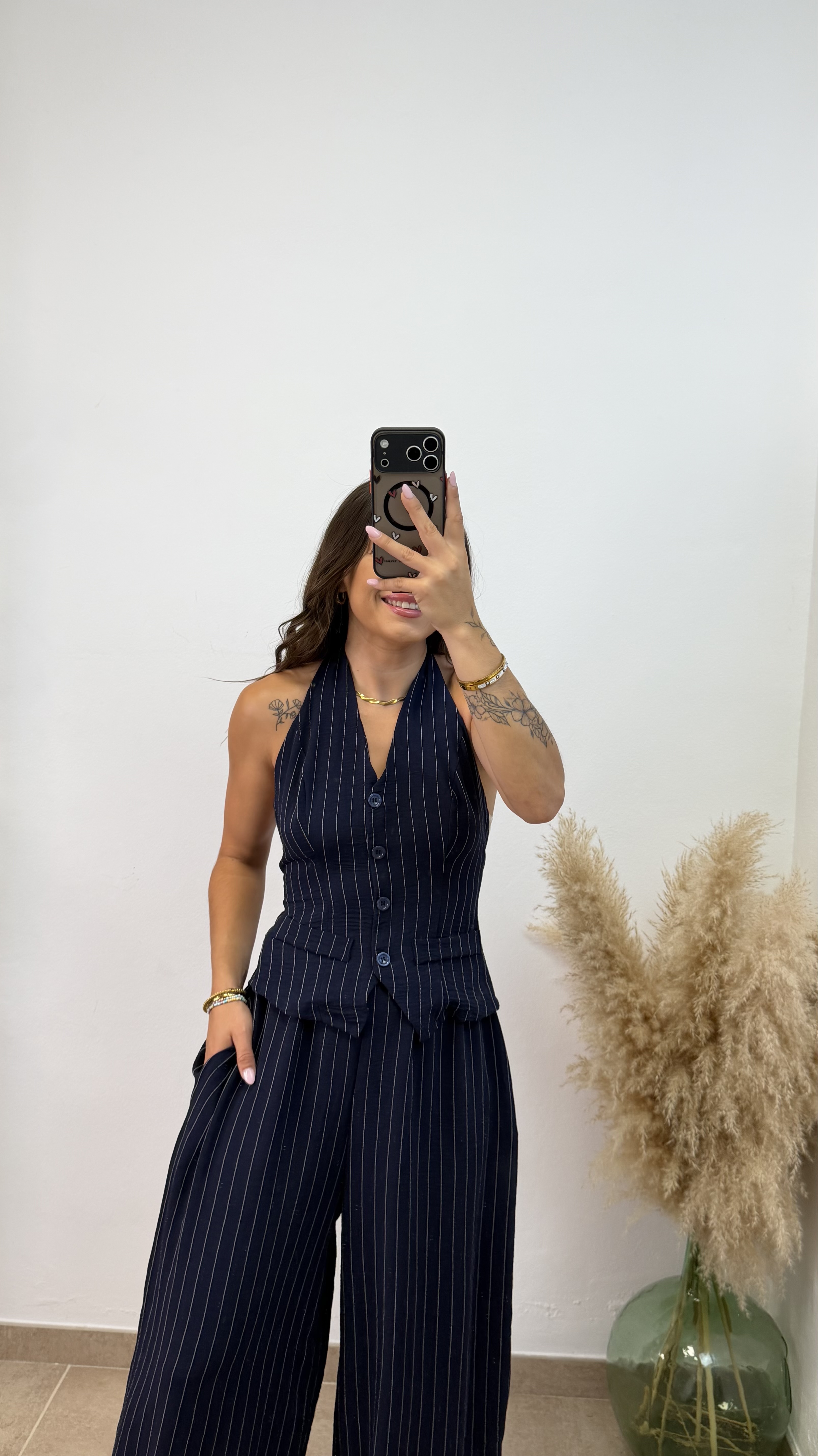 Conjunto puño raya diplomática - Azul marino - Imagen 2