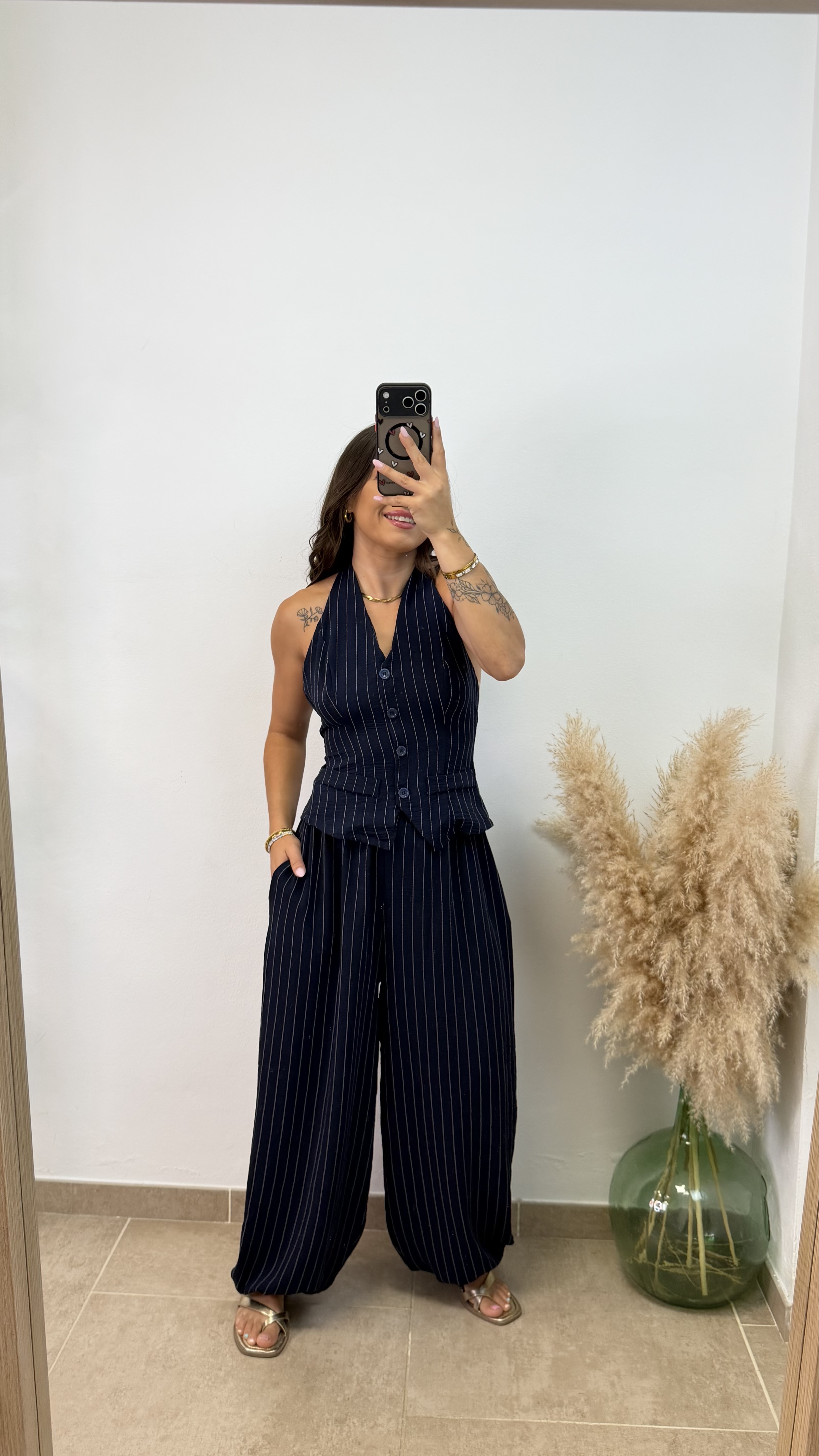 Conjunto puño raya diplomática - Azul marino - Imagen 4