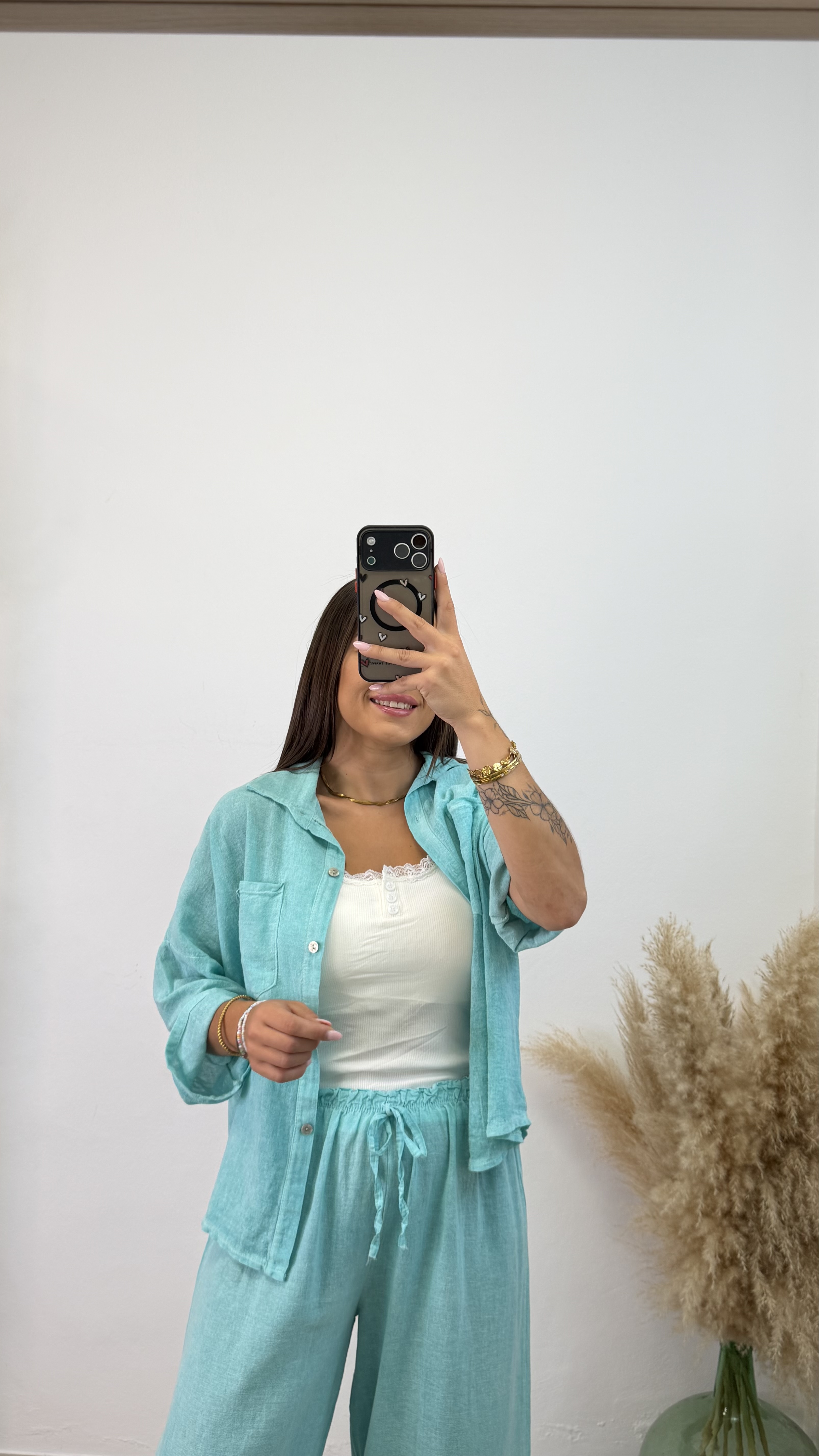 Sobrecamisa algodón - Turquesa - Imagen 4