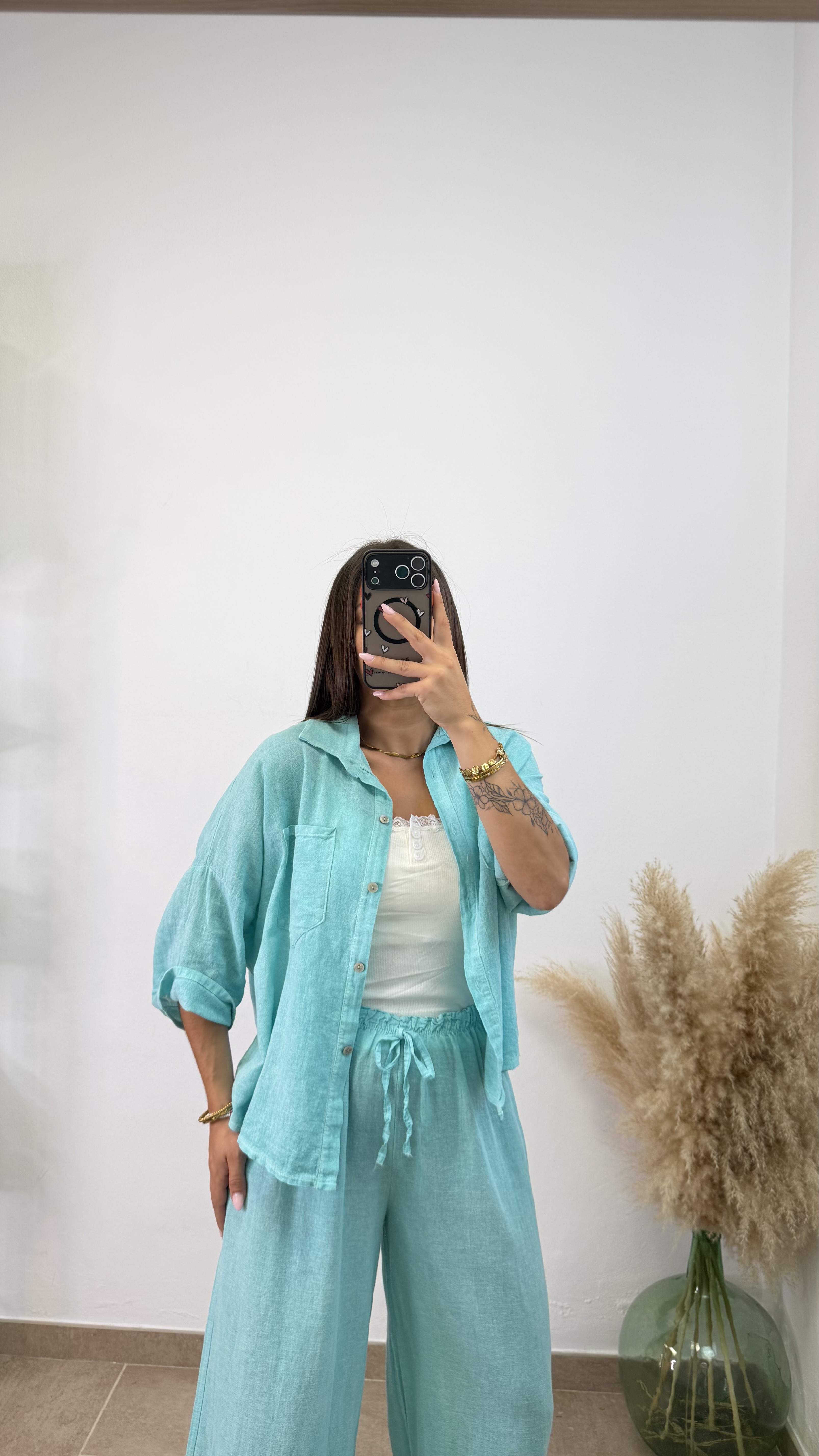 Sobrecamisa algodón - Turquesa