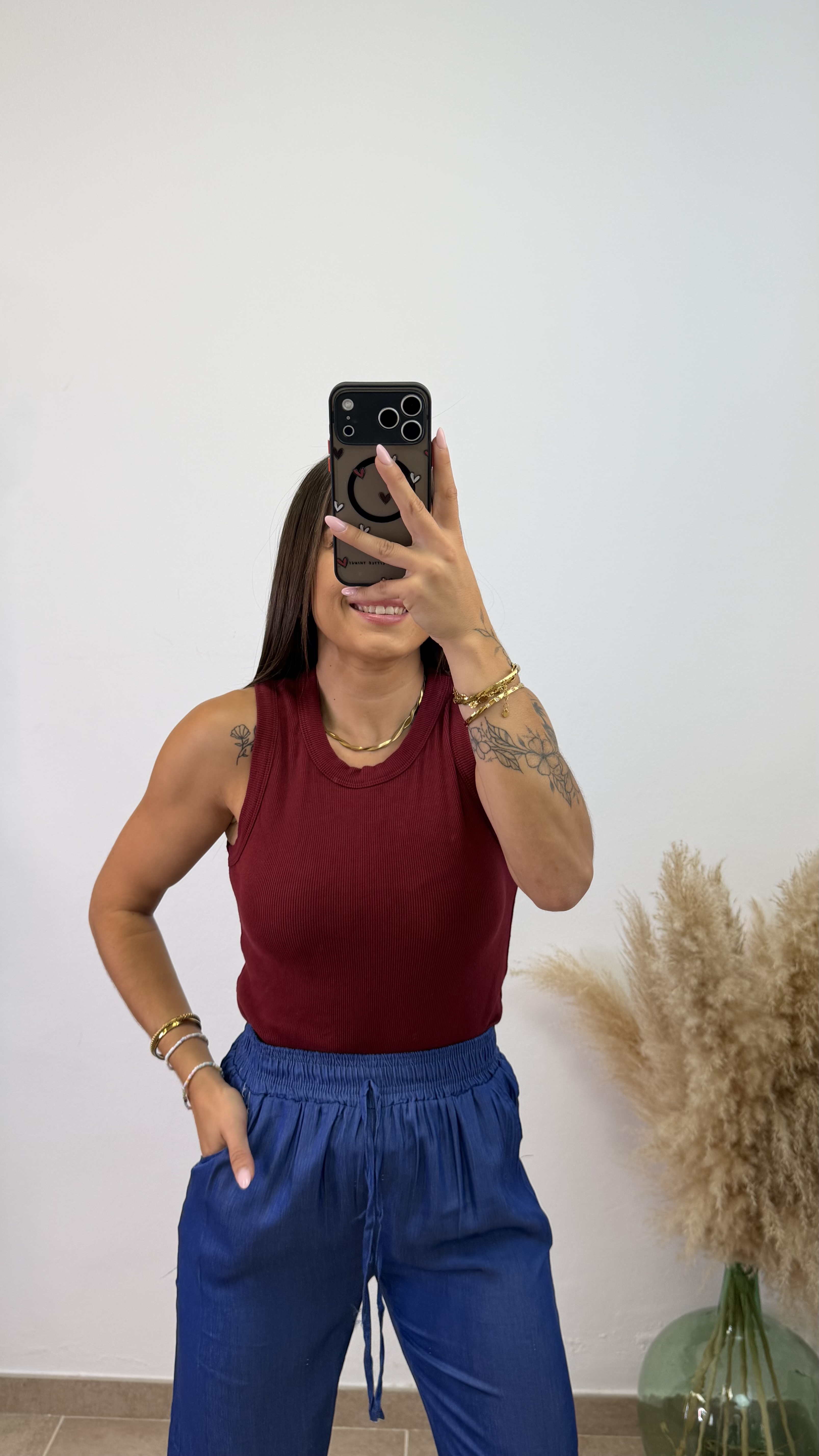 Camiseta tirante ancho algodón - Imagen 4