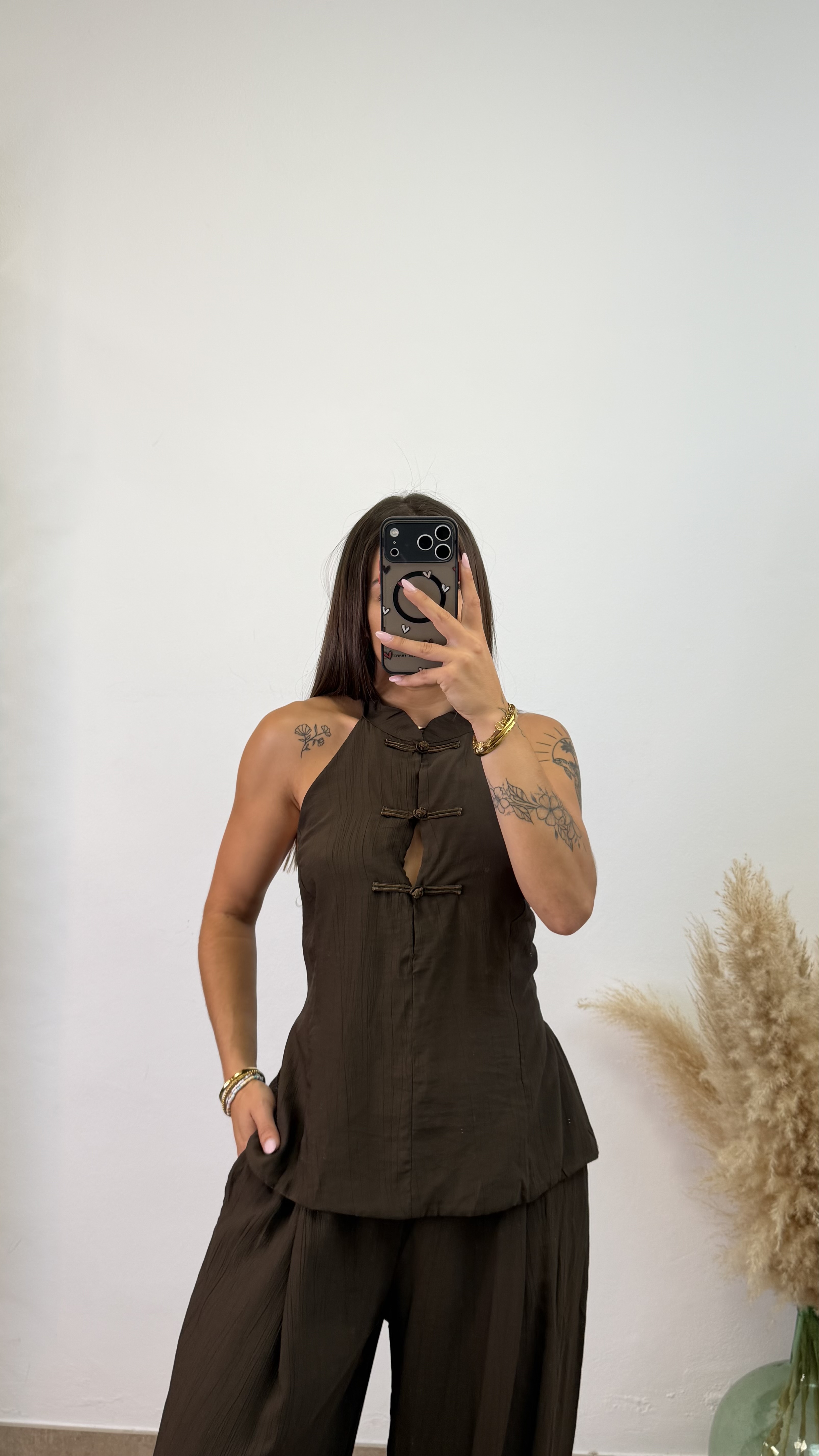 Conjunto dos piezas detalle camiseta - Chocolate - Imagen 3