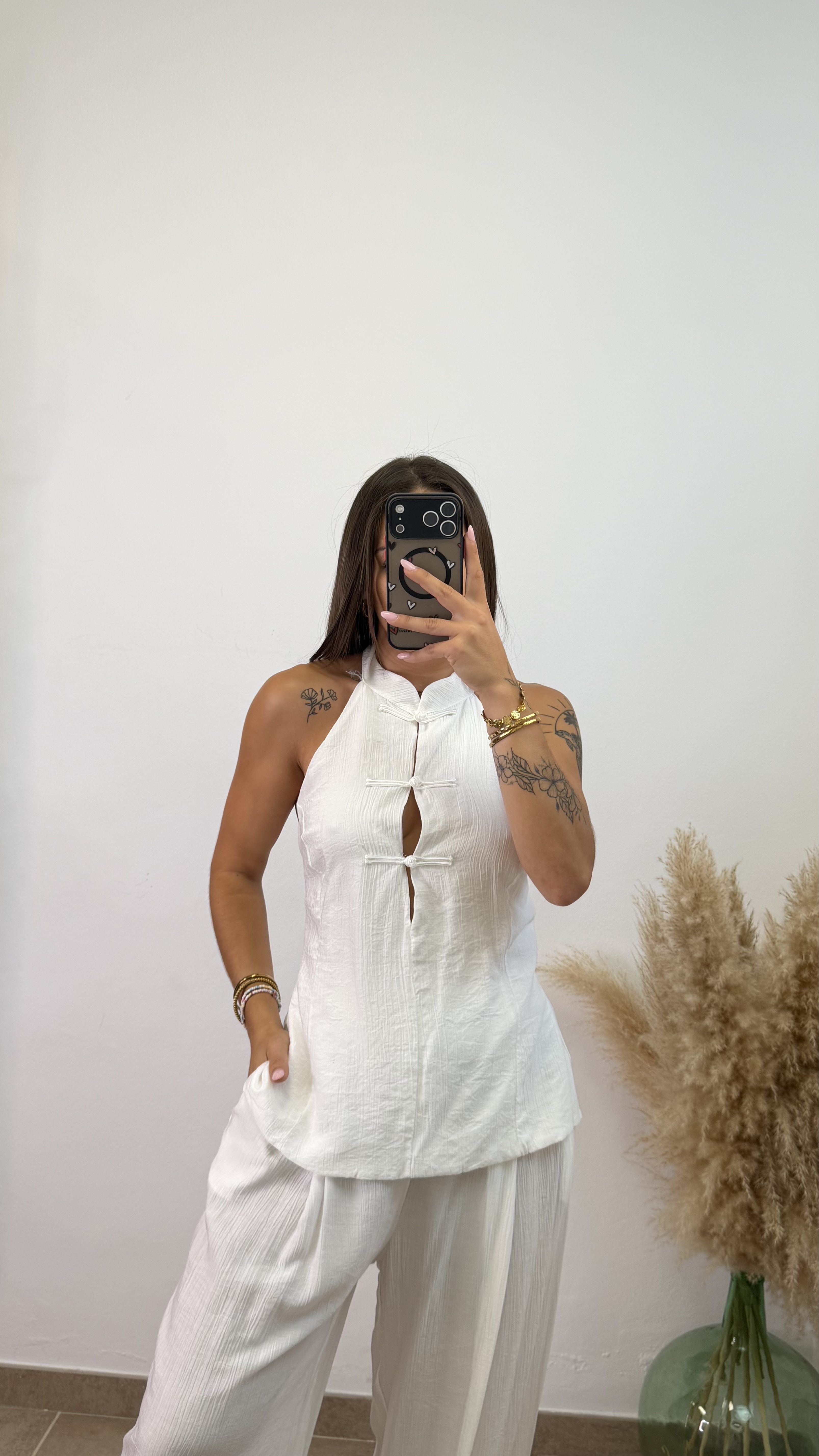 Conjunto dos piezas detalle camiseta - Blanco - Imagen 3