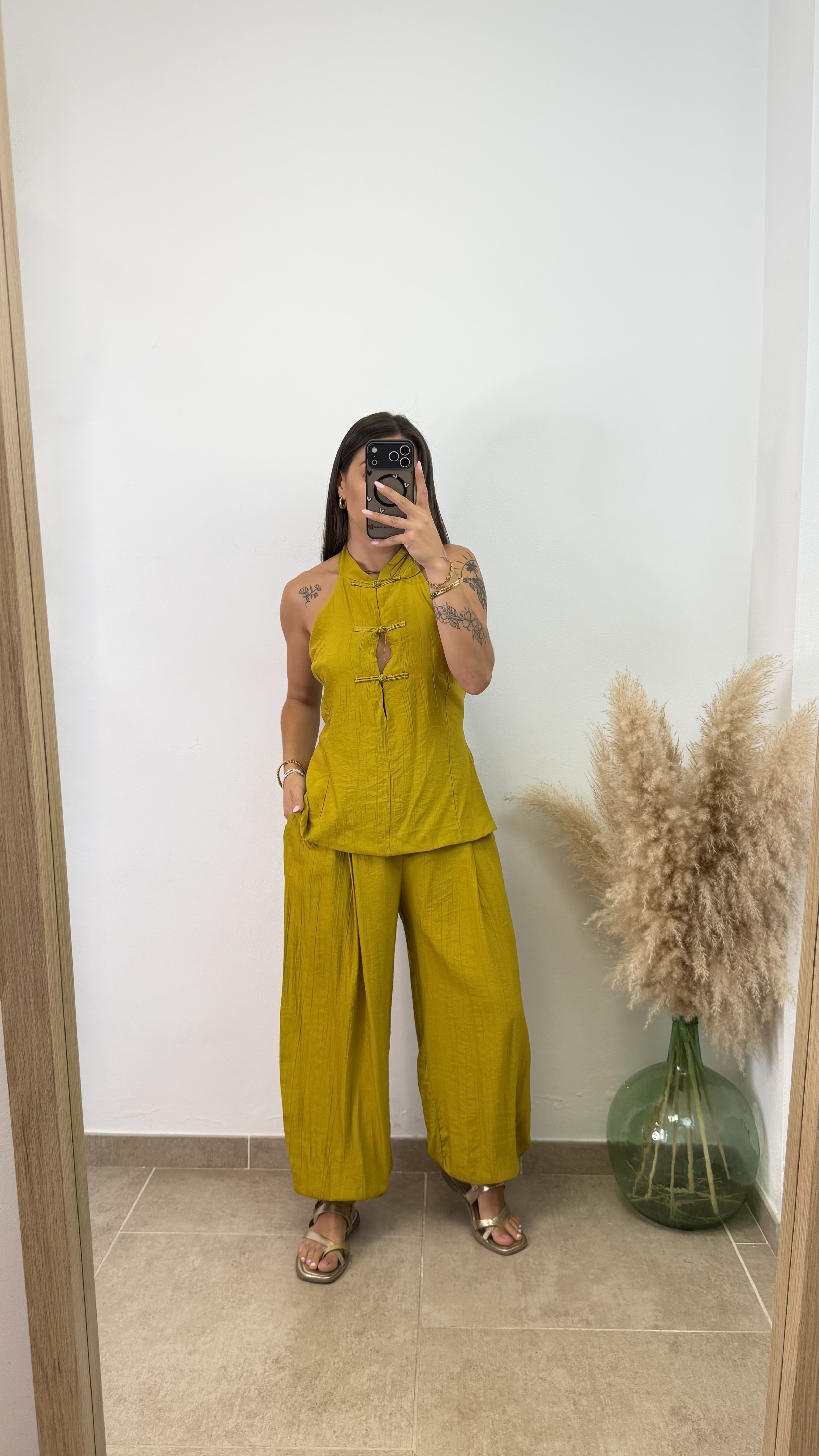 Conjunto dos piezas detalle camiseta - Mostaza - Imagen 4